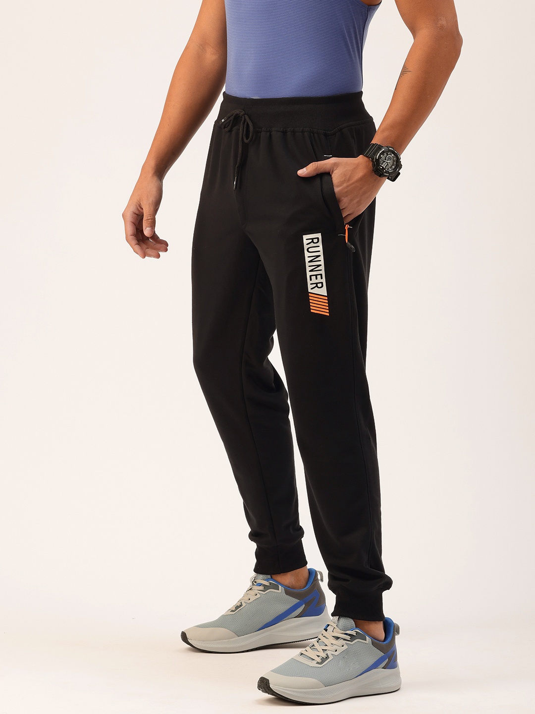 

Sports 52 wear Men Slim Fit Running Joggers, Black