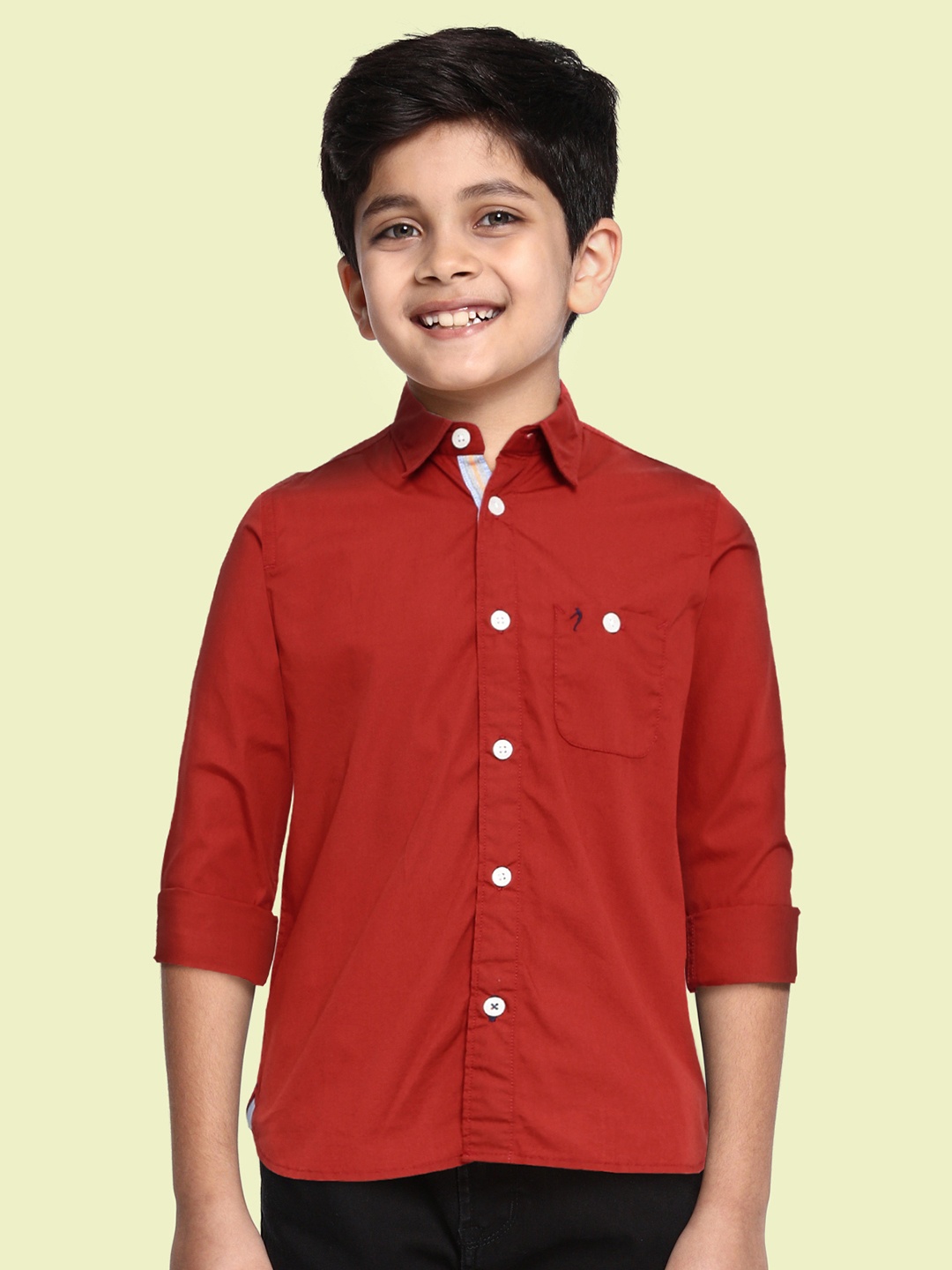 

Indian Terrain Boys Red Pure Cotton Casual Shirt