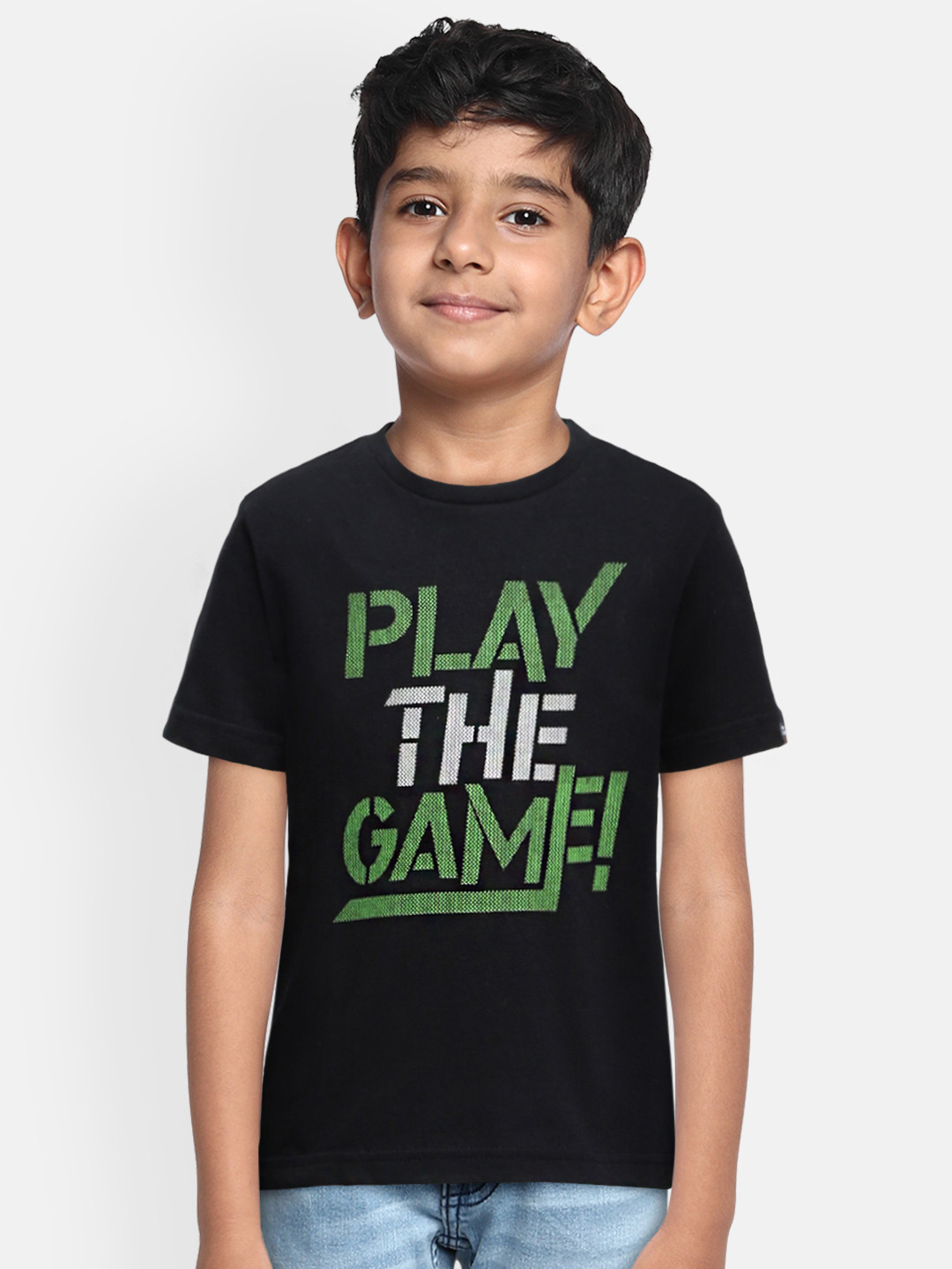 

Indian Terrain Boys Black Pure Cotton Printed Pure Cotton T-shirt
