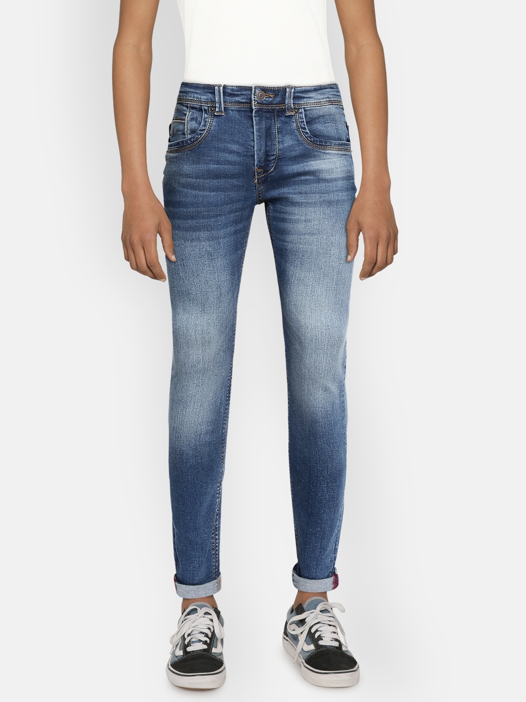 

Indian Terrain Boys Blue Slim Fit Heavy Fade Stretchable Jeans