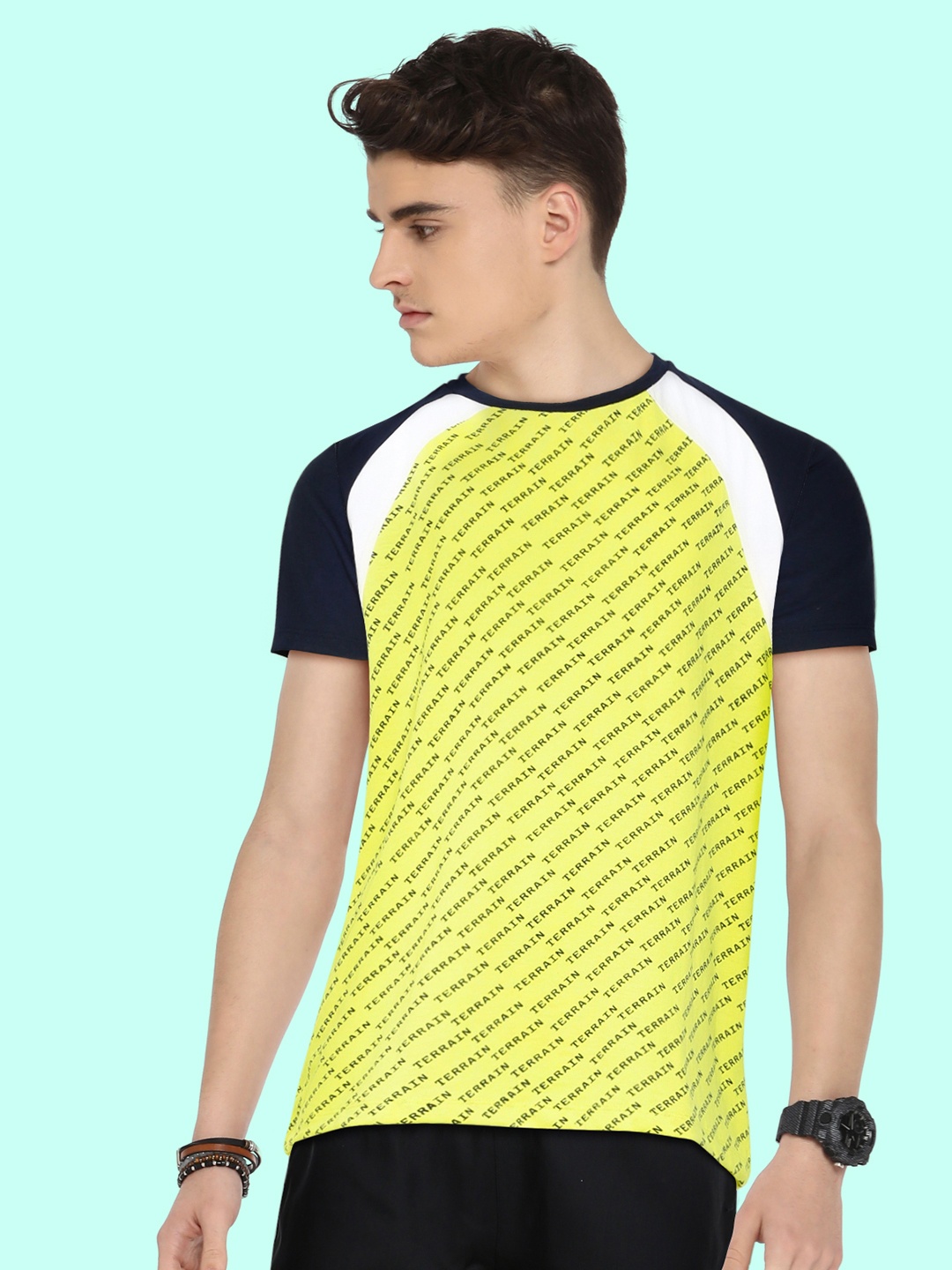 

Indian Terrain Boys Yellow Typography Printed T-shirt