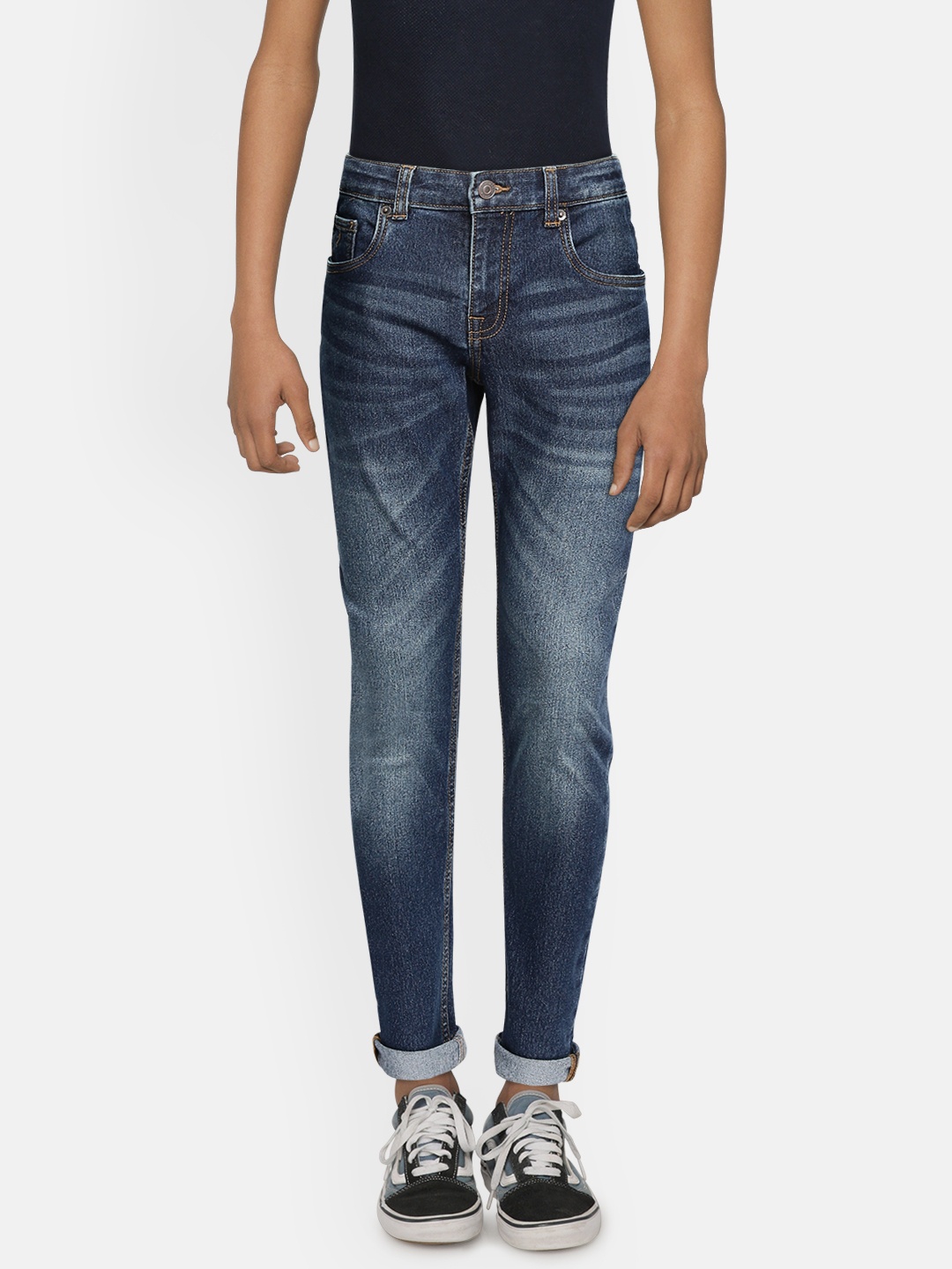 

Indian Terrain Boys Blue Slim Fit Clean Look Stretchable Jeans