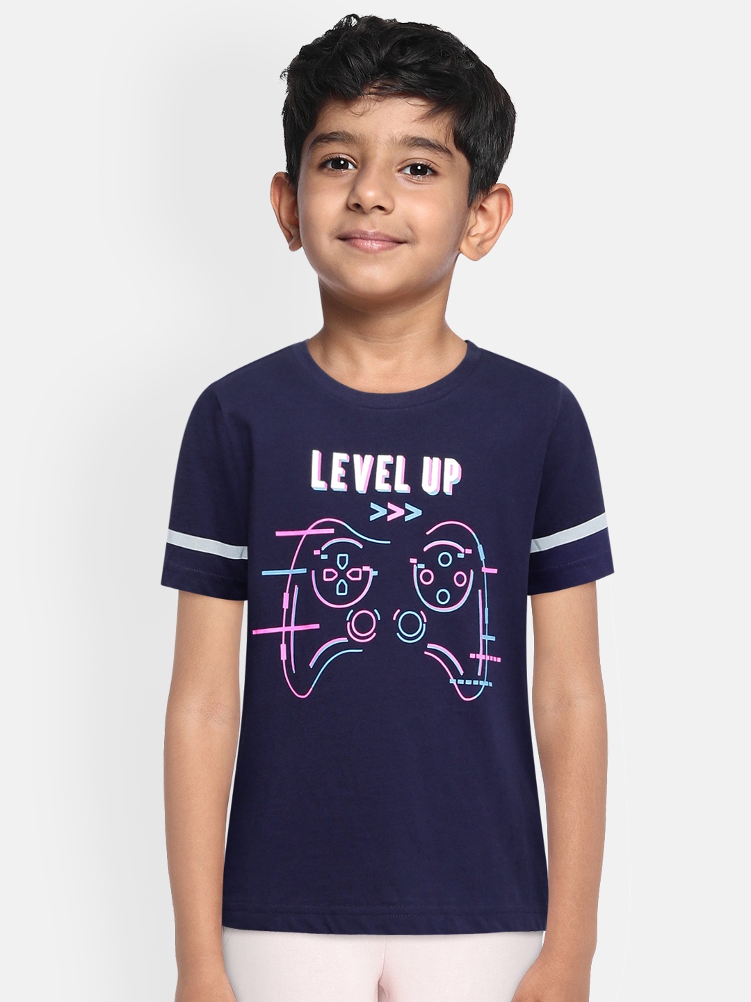 

Indian Terrain Boys Blue Pure Cotton Printed Pure Cotton T-shirt