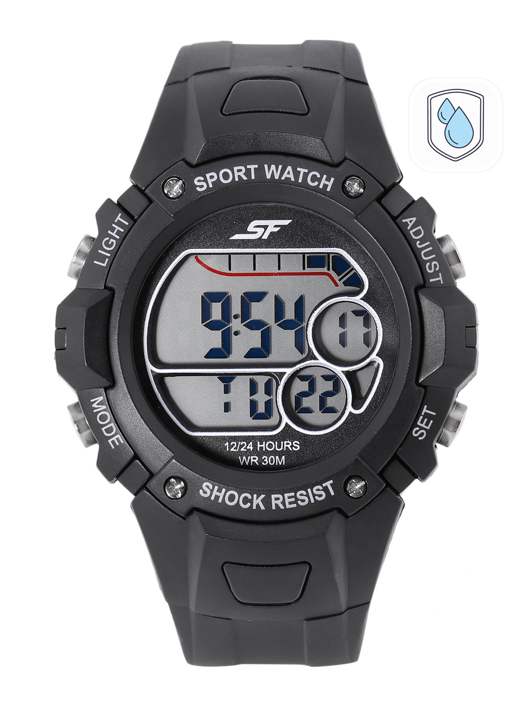 

Sonata Men Black Digital Watch 77111PP02
