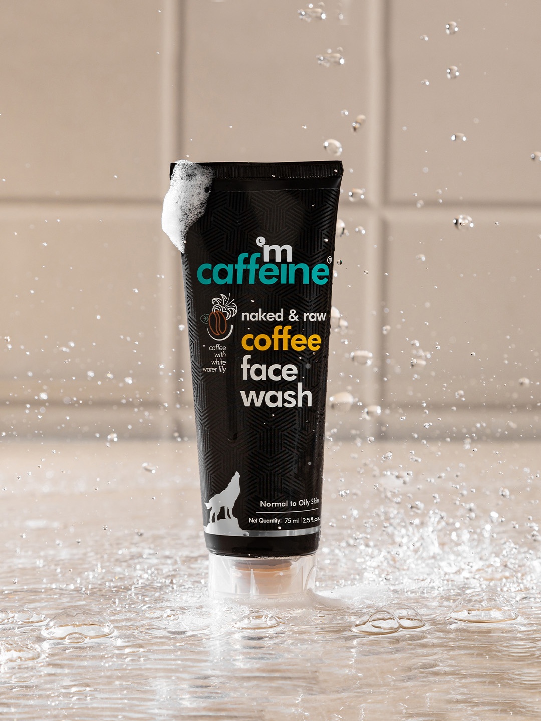MCaffeine Coffee Face Wash for Glowing Skin,Hydrating Cleanser for Oil Removal 75ml, Brown