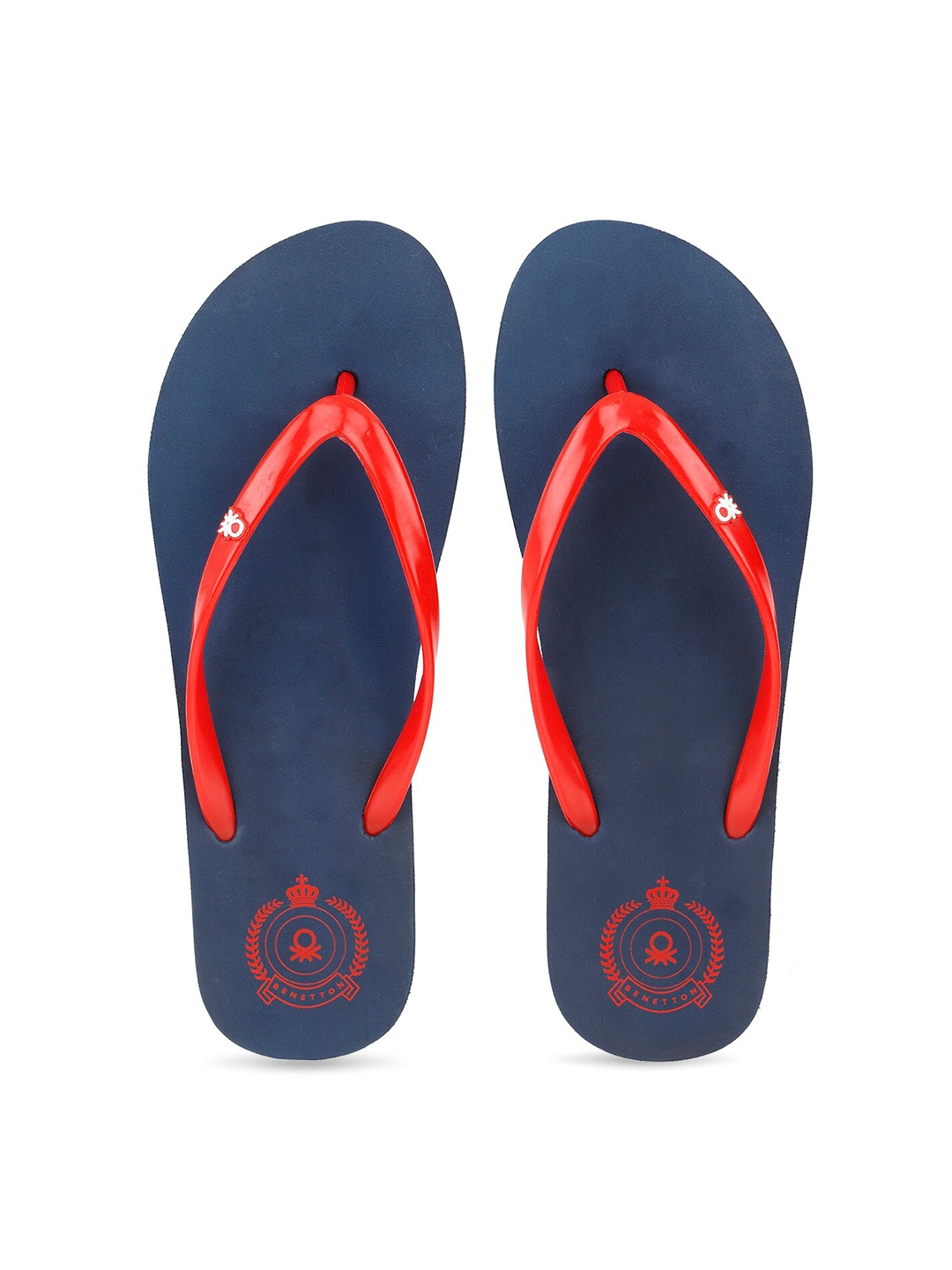 

United Colors of Benetton Women Navy Blue & Red Thong Flip-Flops