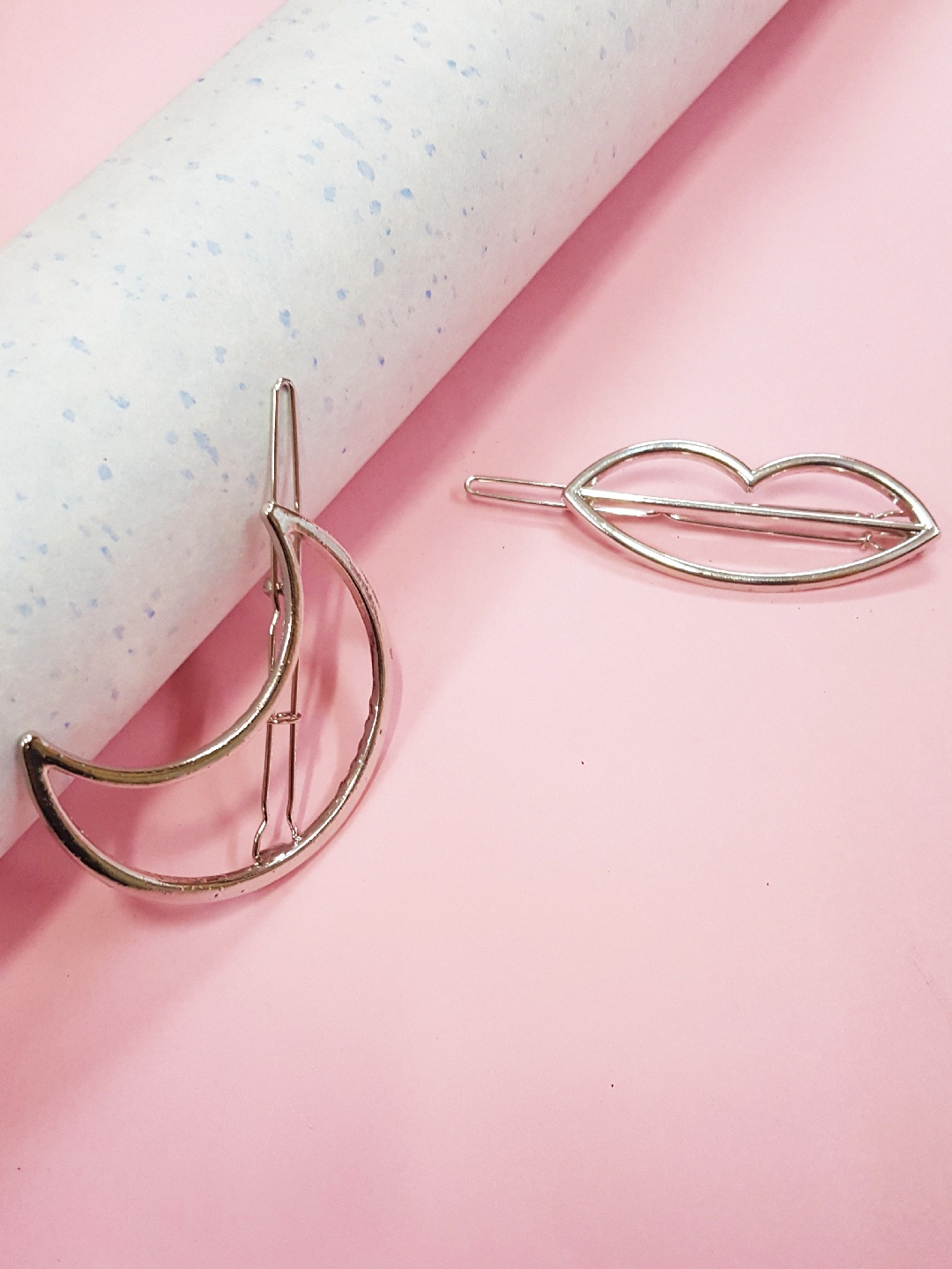 

OOMPH Women Silver-Toned Set of 2 Bobby Pins