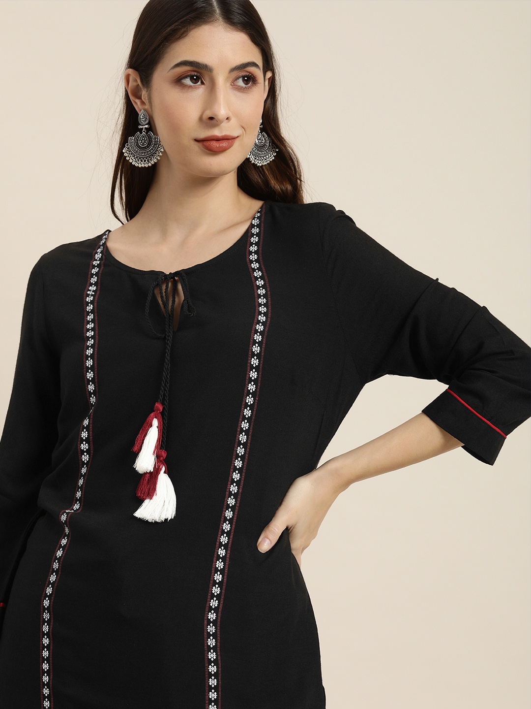 

all about you Women Black Kurta