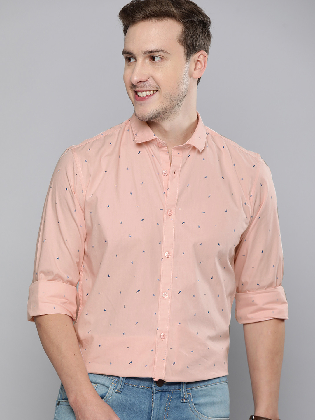 

Mast & Harbour Men Pink Opaque Printed Casual Shirt