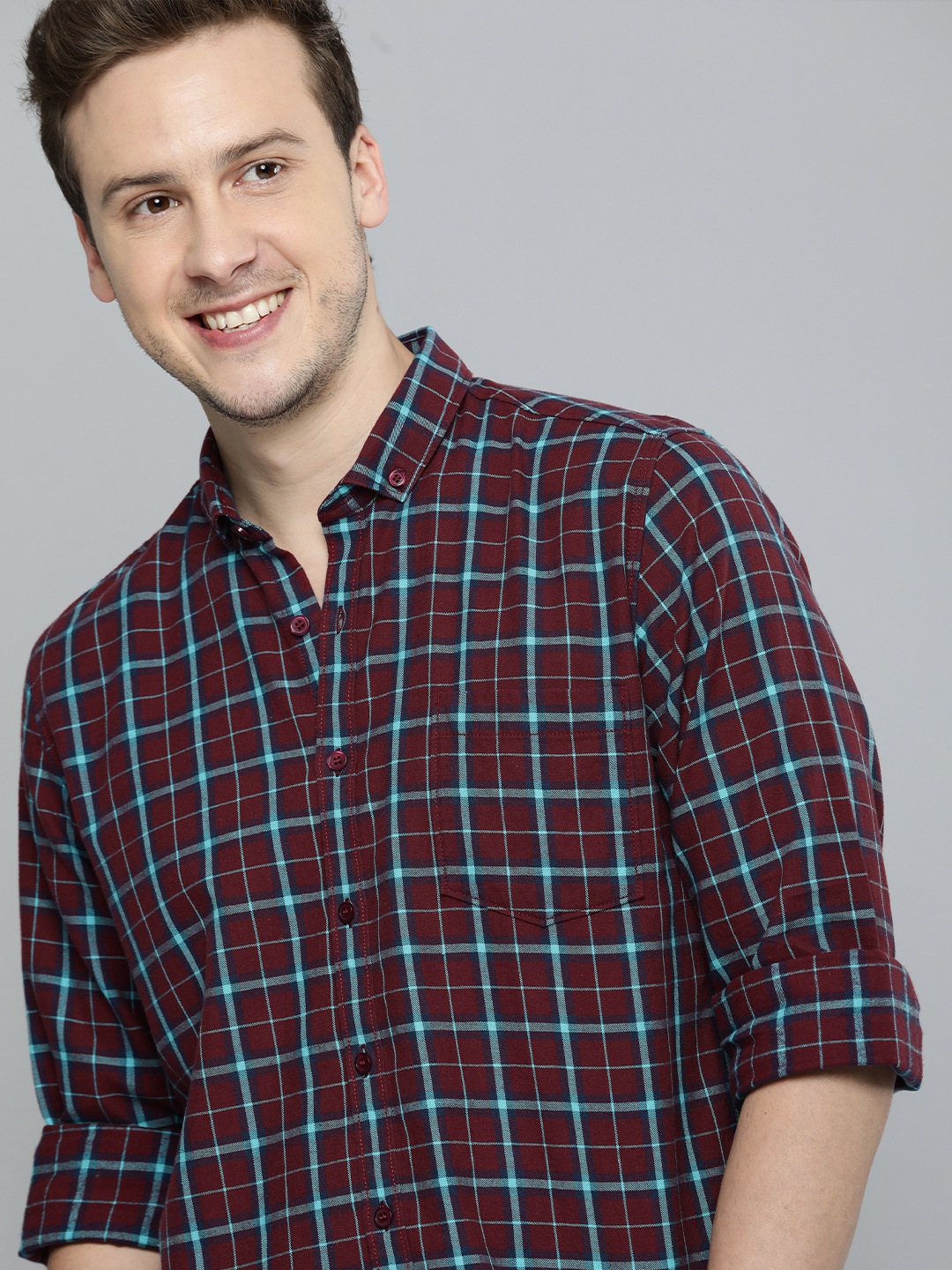 

Mast & Harbour Men Multicoloured Opaque Checked Casual Shirt, Multi