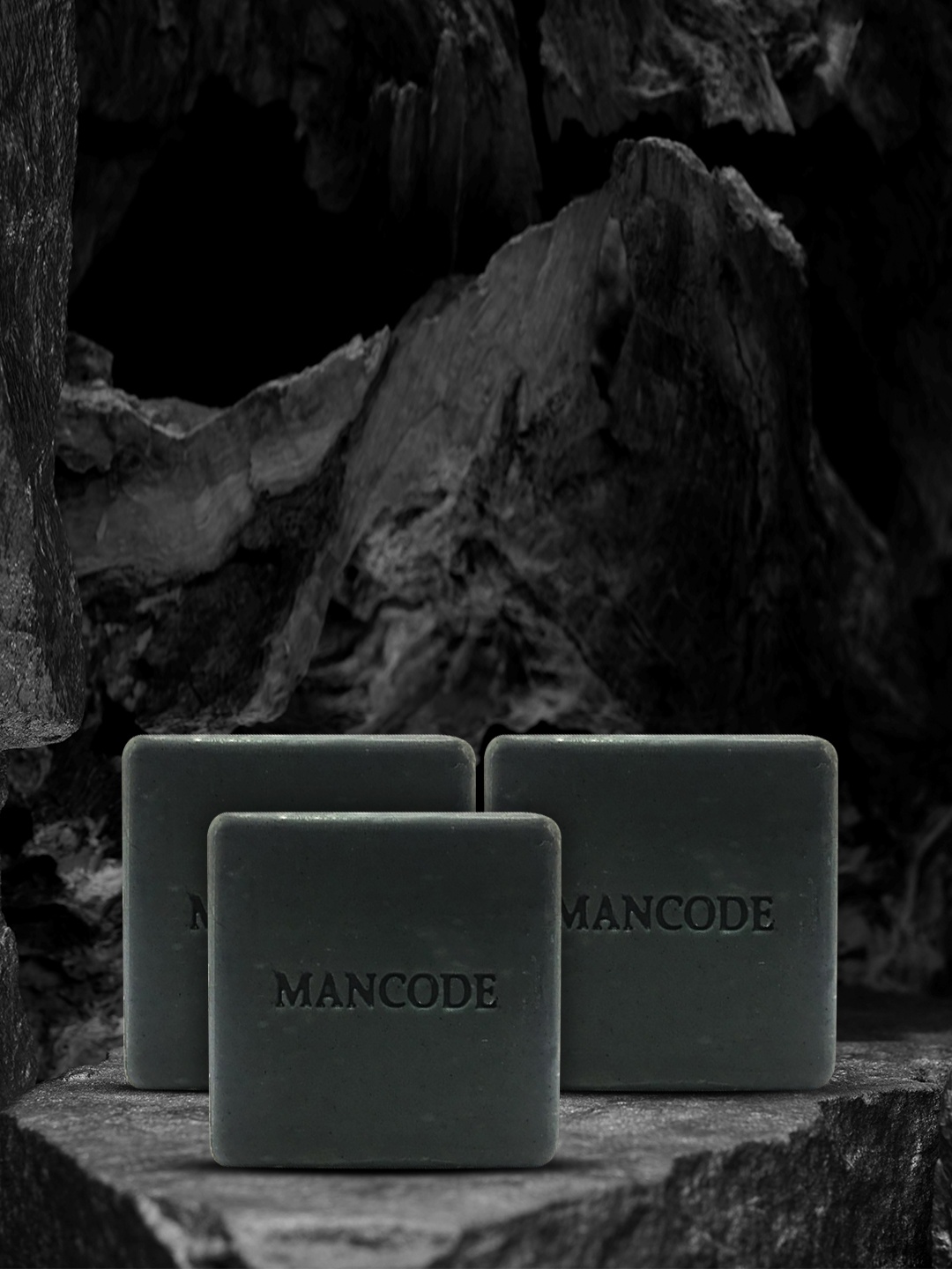 

MANCODE Pack of 3 Charcoal Deep Cleansing Soap 125gm Each, Black