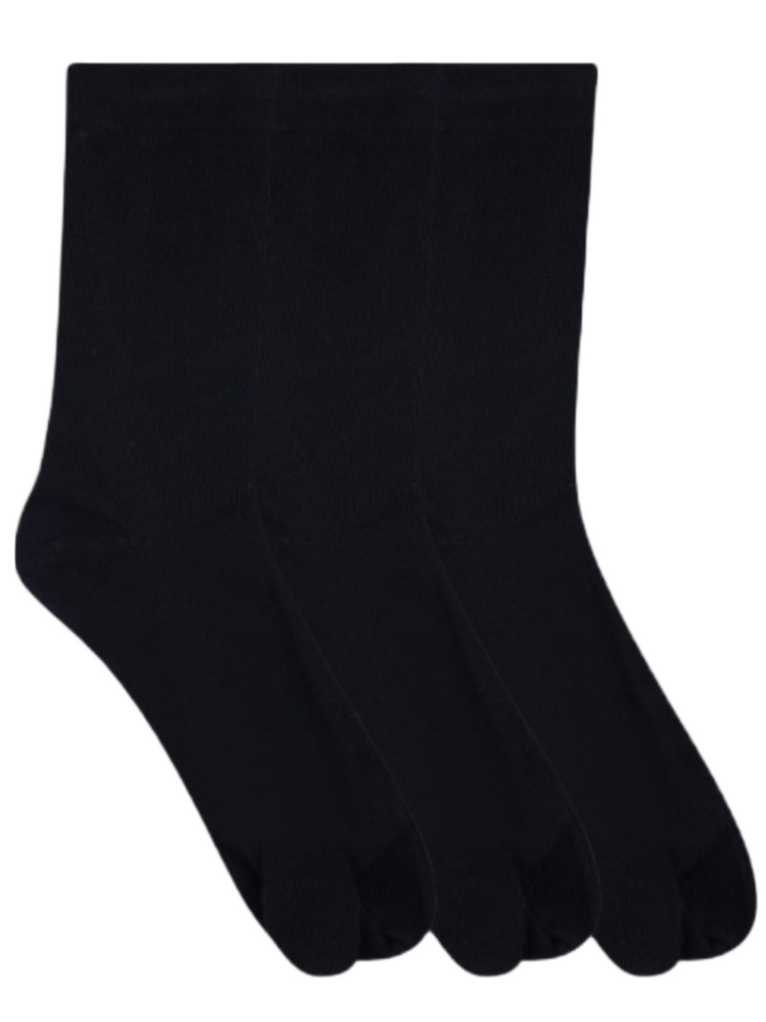 

N2S NEXT2SKIN Women Pack Of 3 Solid Cotton Calf-Length Socks, Black