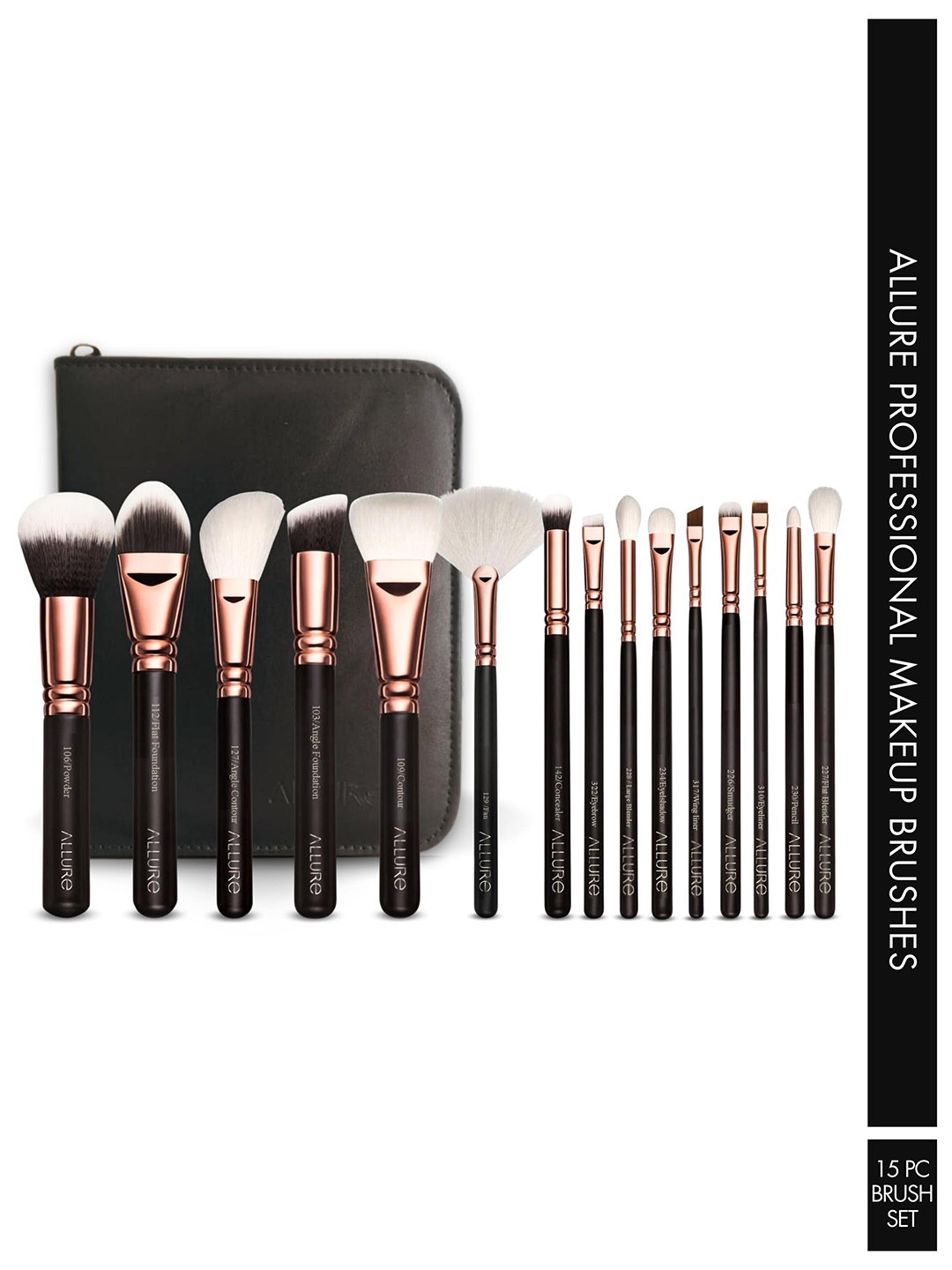 

ALLURE Pack of 15 Professional Makeup Brush Set - RGK-15, Copper