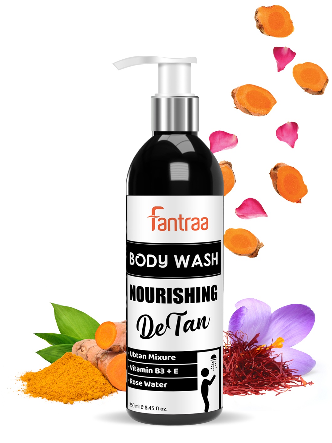 

Fantraa Ubtan Body Wash With Saffron & Turmeric for Nourishing Skin - 250ml, White