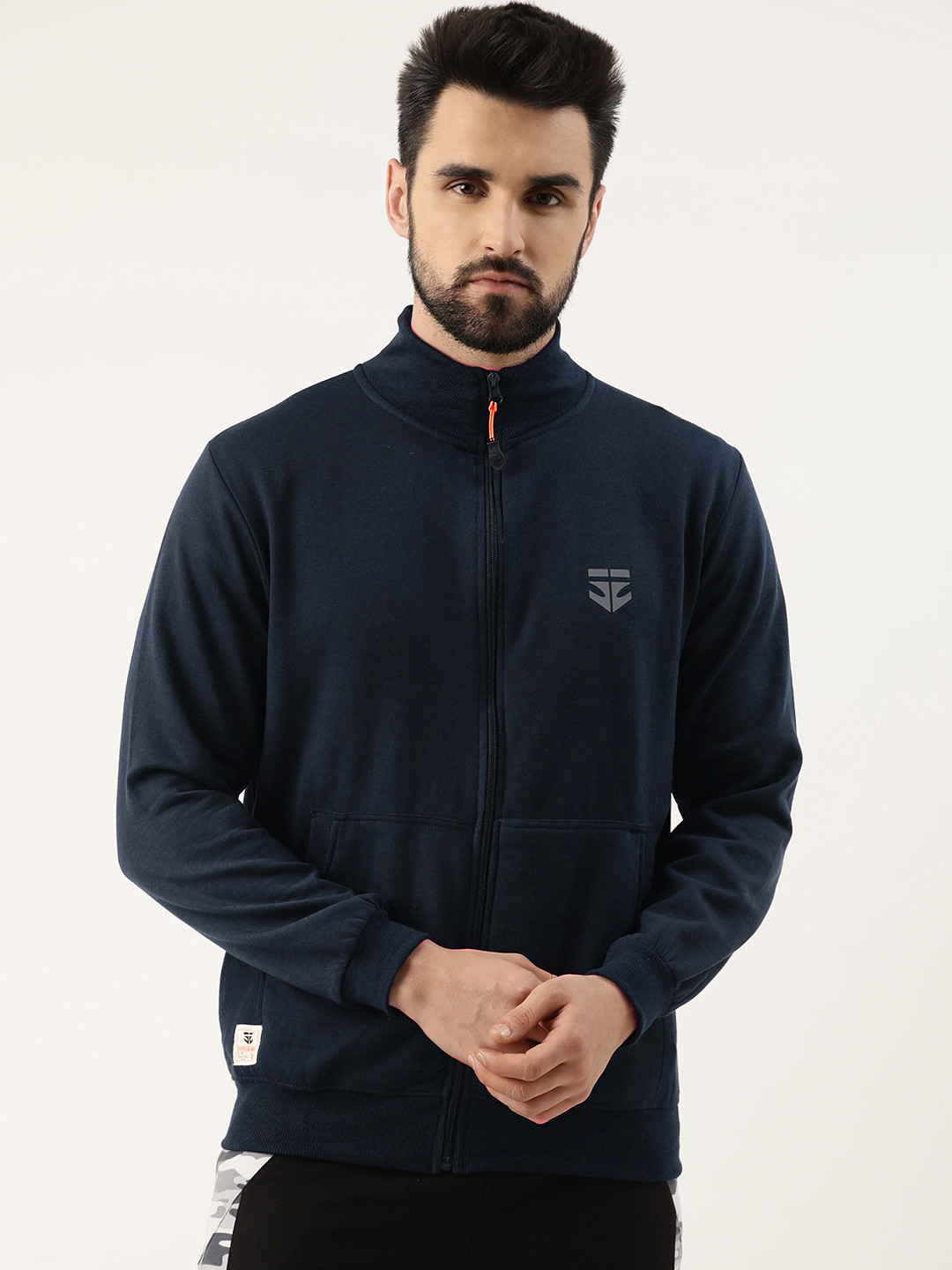 

Sports52 wear Men Navy Blue Brand Logo Printed Sweatshirt