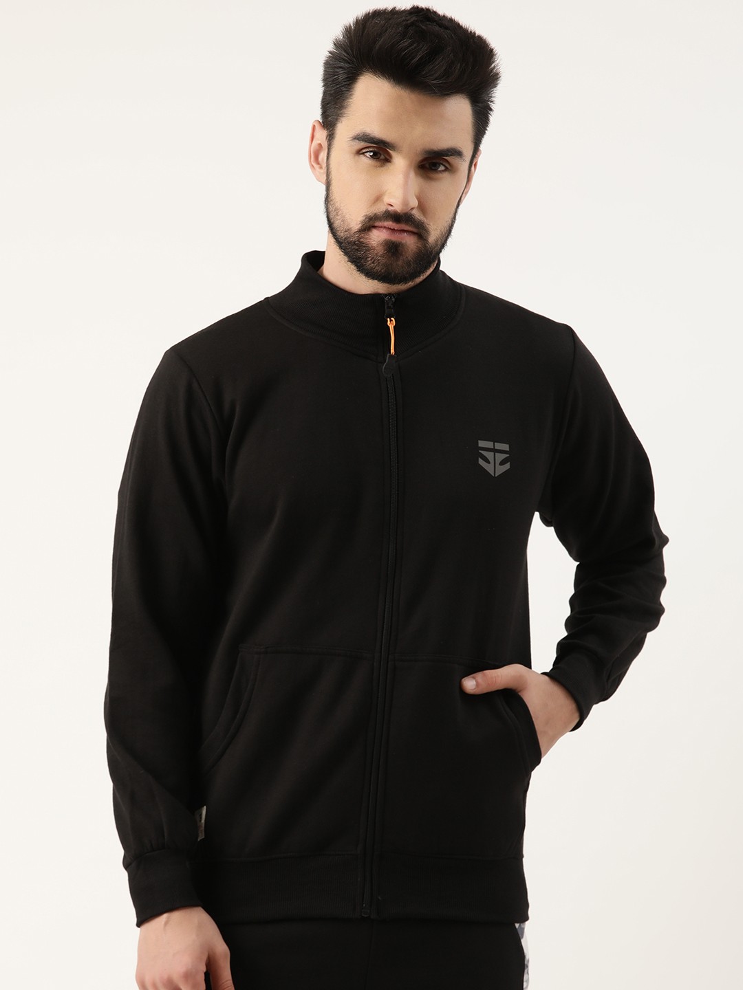 

Sports52 wear Men Black Brand Logo Printed Sweatshirt