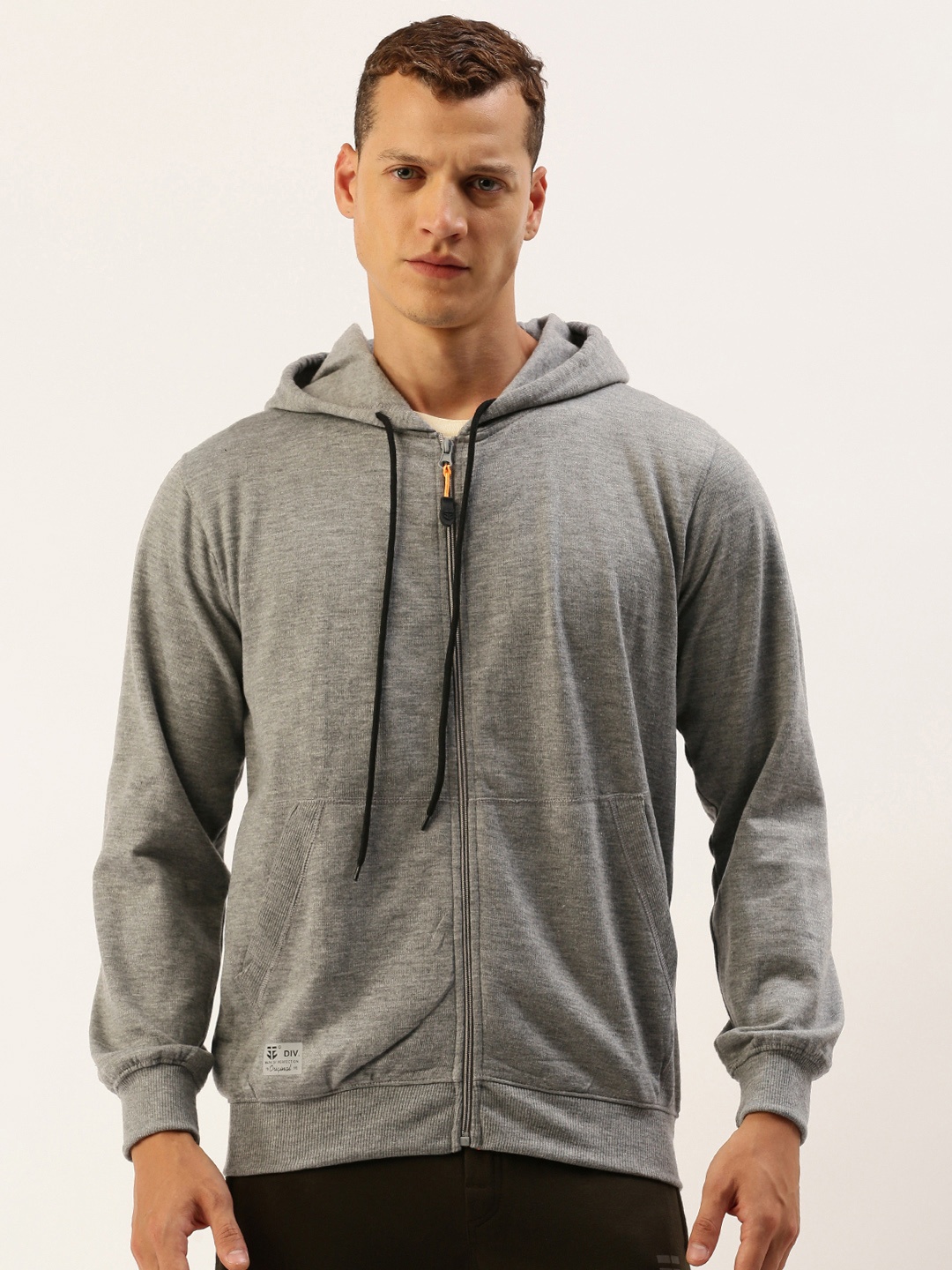 

Sports52 wear Front-Open Hooded Sweatshirt, Grey