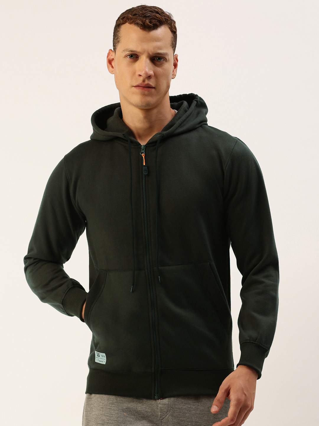 

Sports52 wear Solid Long Sleeves Hooded Sweatshirt, Olive