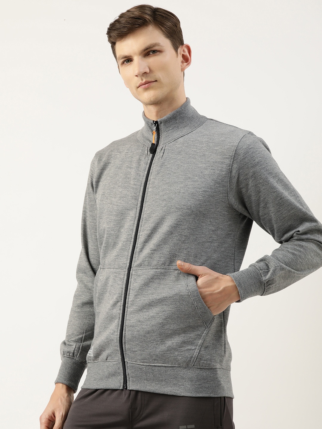 

Sports52 wear Solid Long Sleeves Front-Open Sweatshirt, Grey
