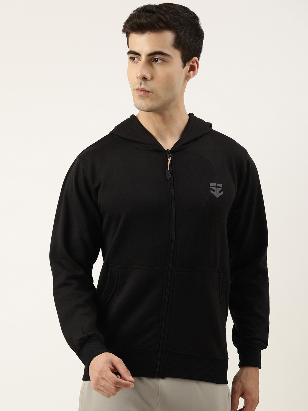 

Sports52 wear Men Cotton Hooded Sweatshirt, Black