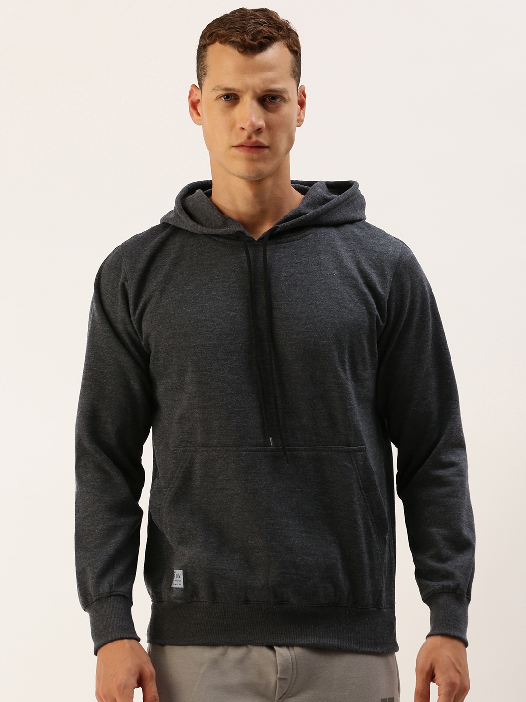 

Sports52 wear Solid Hooded Pullover Sweatshirt, Grey melange