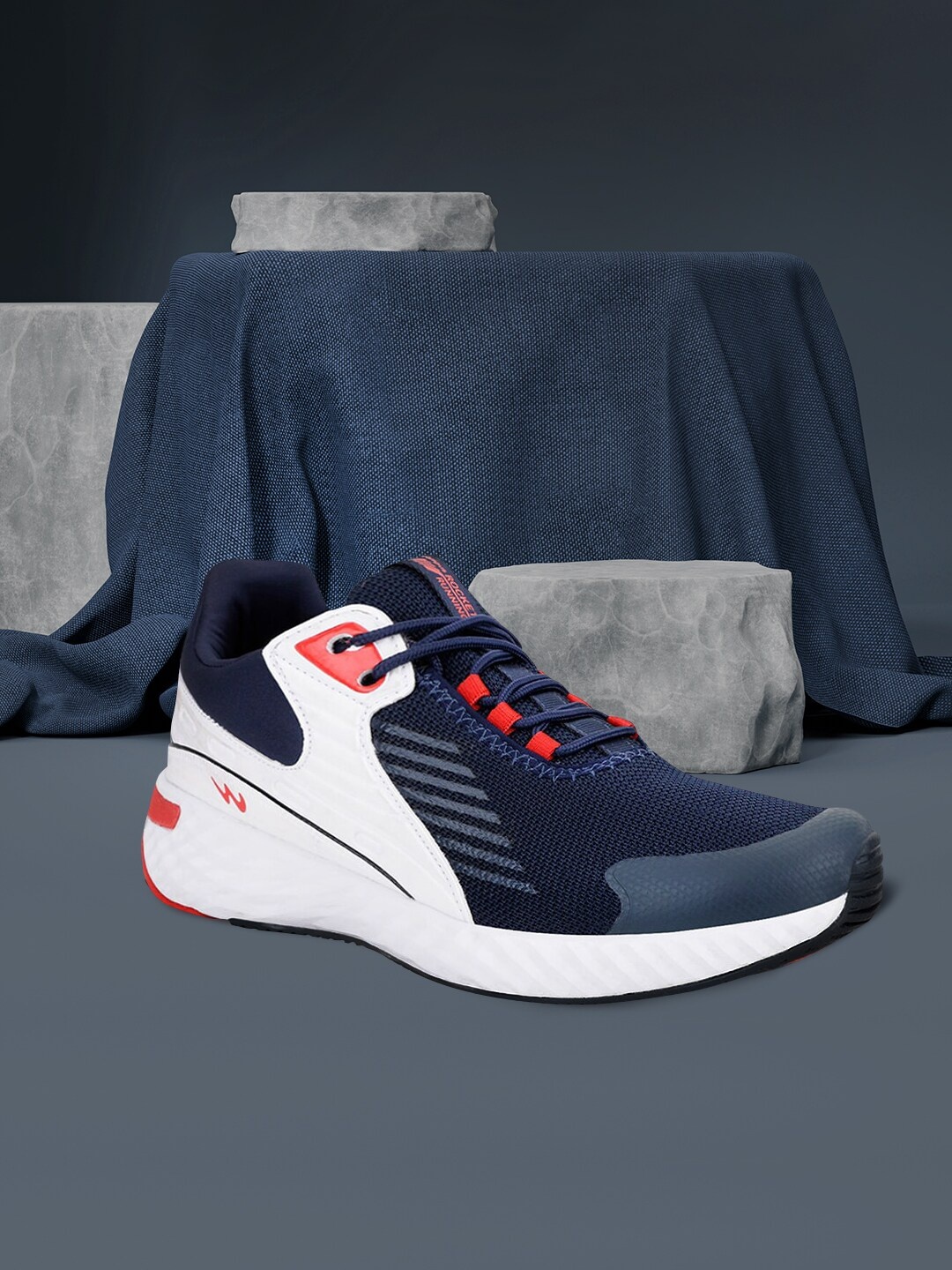 

Campus Men Navy Blue Mesh Road Running Shoes