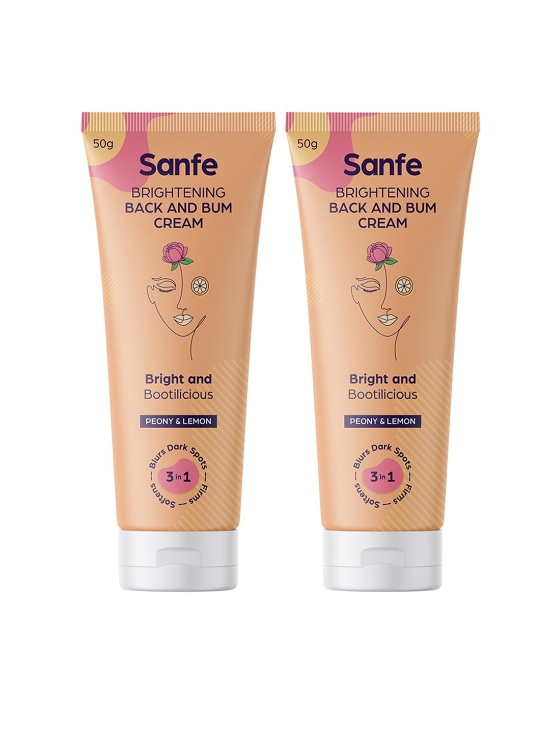 

Sanfe Set of 2 Brightening Back and Bum Cream 50 g, Coral