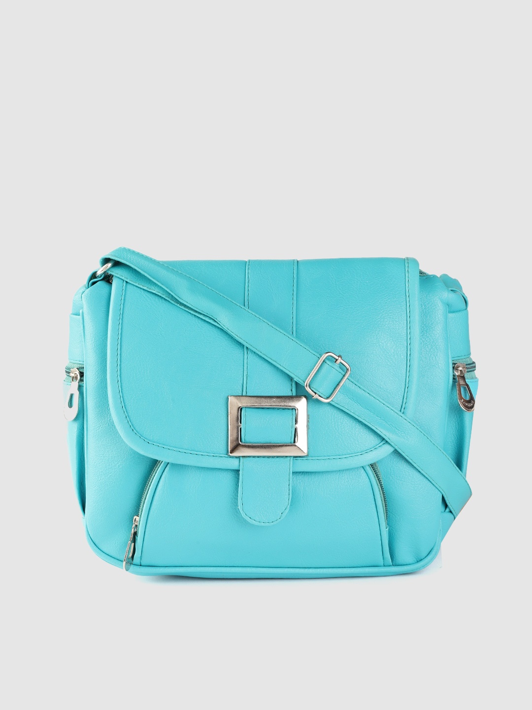 

Leather Retail Blue Structured Sling Bag