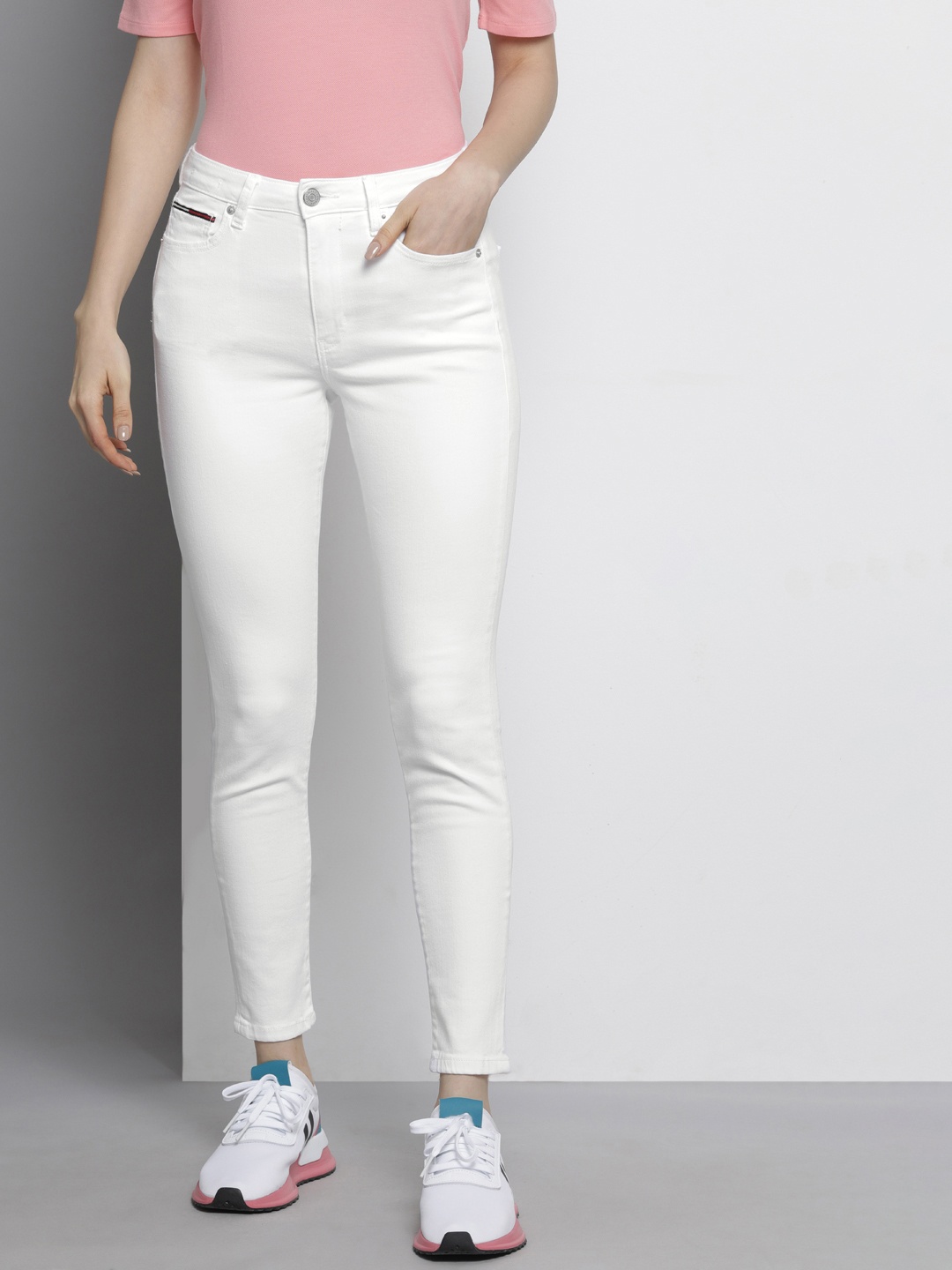 

Tommy Hilfiger Women White Sylvia Super Skinny Fit High-Rise Stretchable Jeans