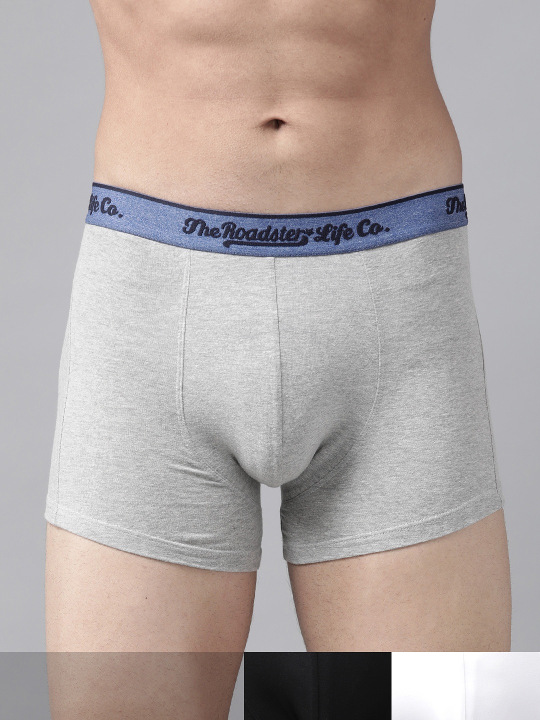 

Roadster Men Pack of 3 Solid Short Trunk RDST-TRN1-3PP-AM-New03, Grey