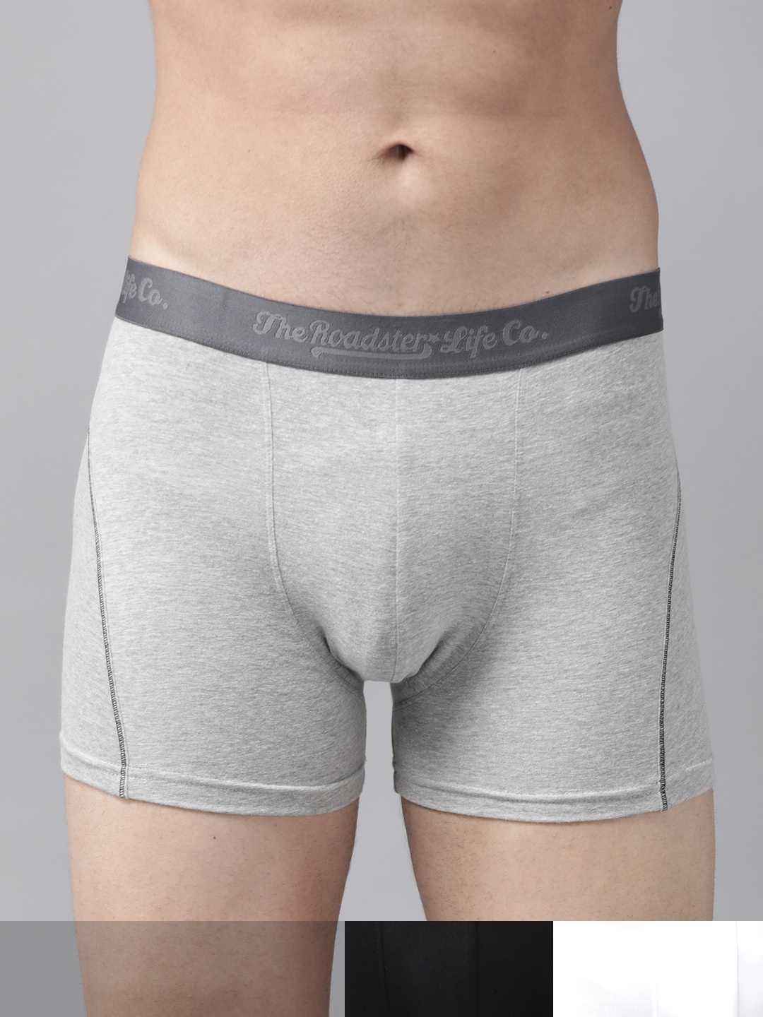 

Roadster Men Pack of 3 Solid Short Trunk RDST-TRN3-3PP-AM-New12, Grey