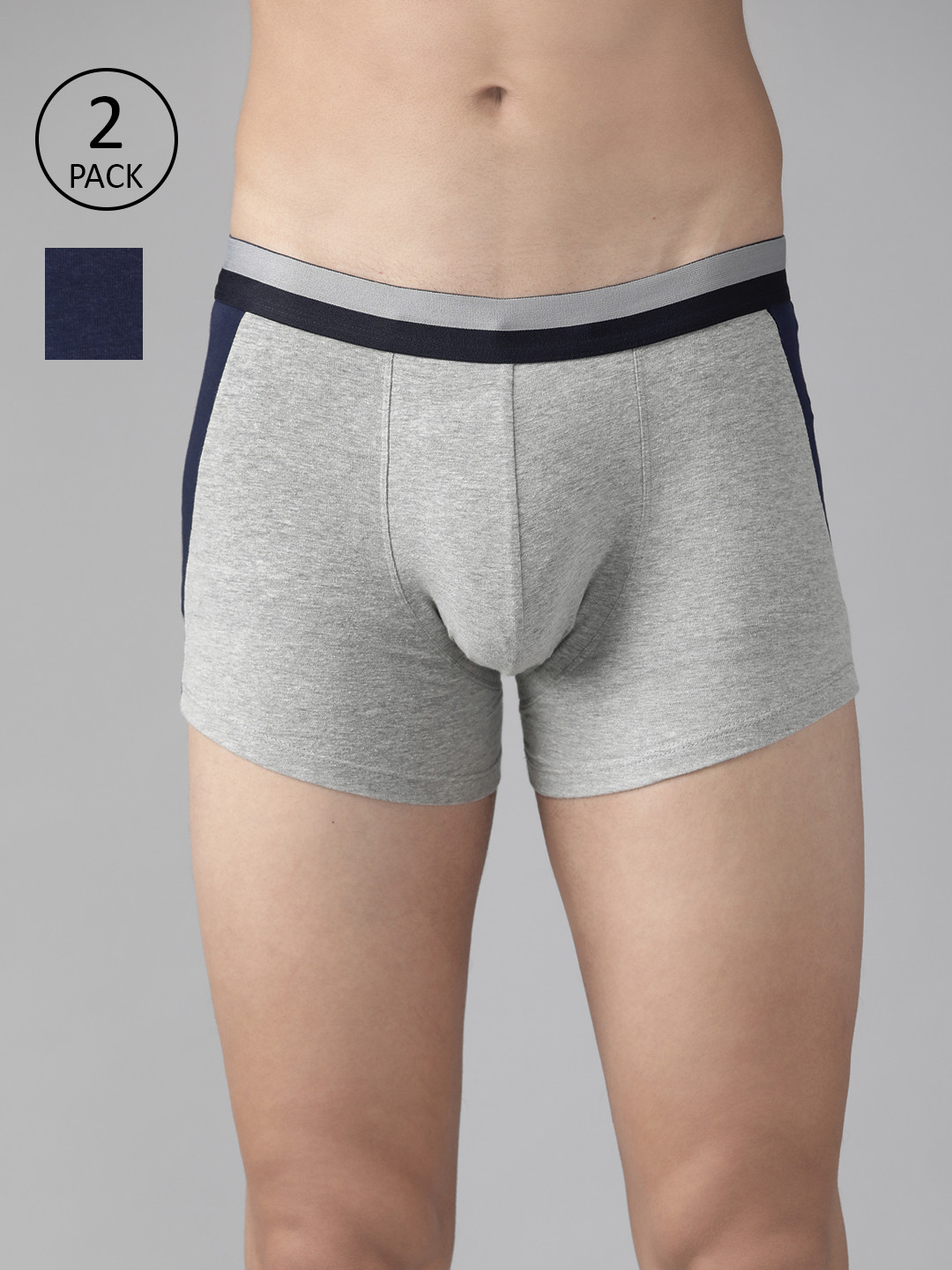 

Roadster Men Pack of 2 Solid Trunks RDST-TRN1-2PP-AM, Navy blue