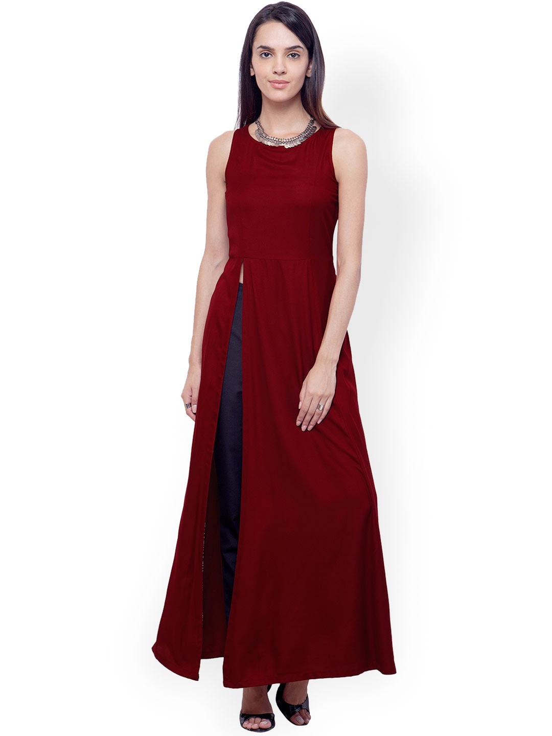 

INDYA Maroon Maxi Top