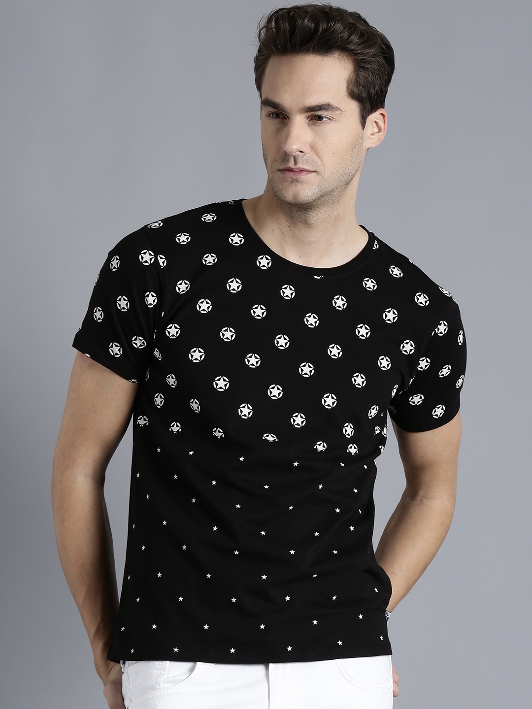 

Kook N Keech Men Black Printed Round Neck T-shirt