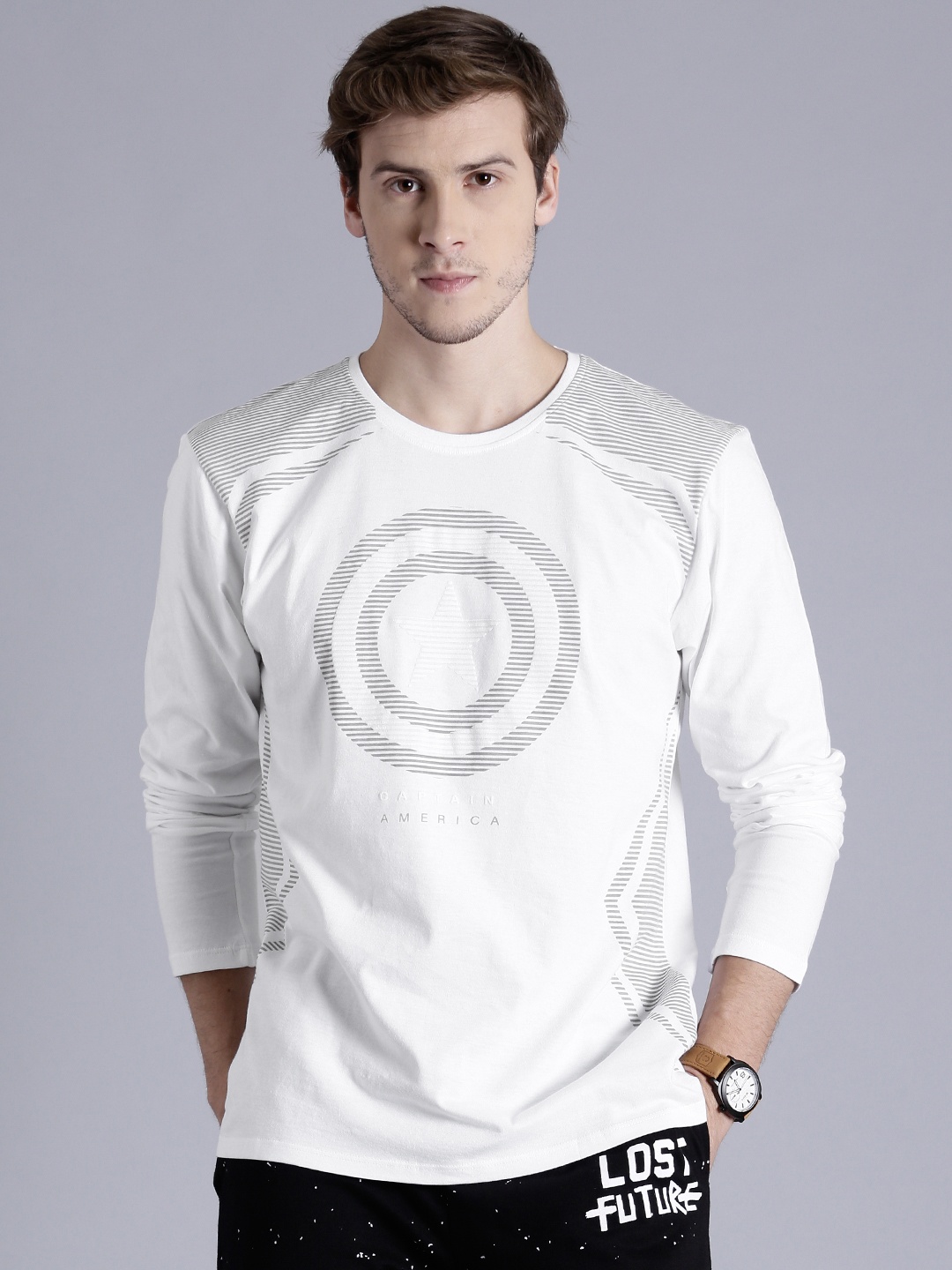 

Kook N Keech Marvel White Printed Round Neck Pure Cotton T-shirt