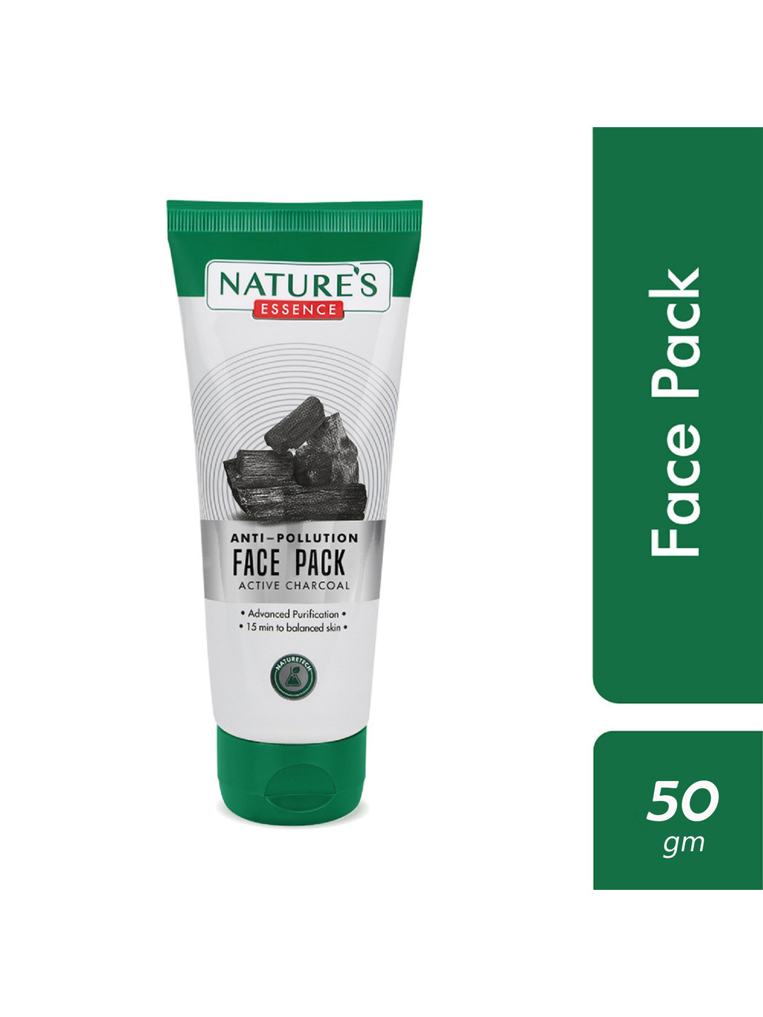 

Nature's Essence Active Charcoal Anti Pollution Face Pack 50 g, Grey