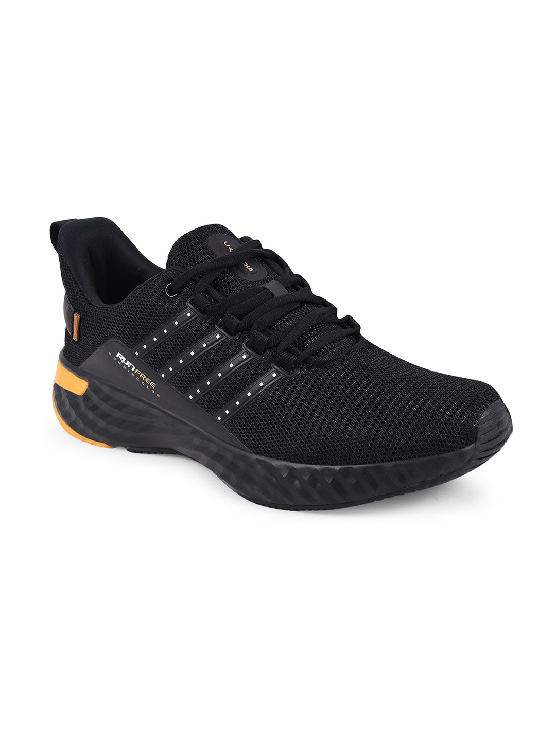 

Campus Men Black Mesh Running Shoes