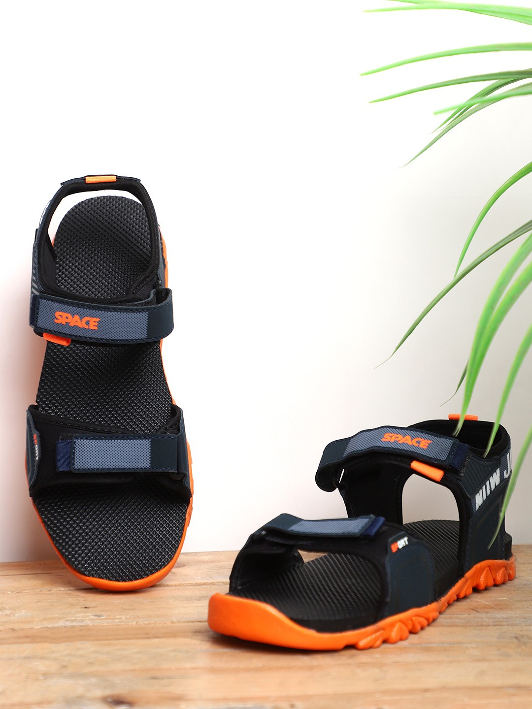 

Space Men Navy Blue & Orange Comfort Sandals