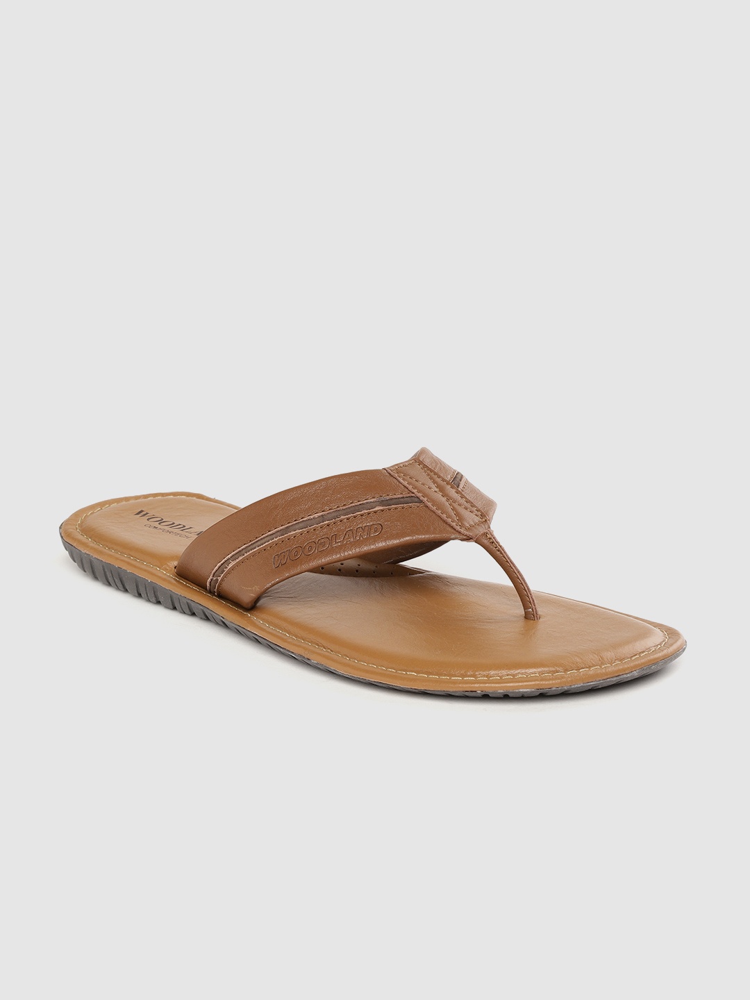 

Woodland Men Tan Brown Leather Comfort Sandals