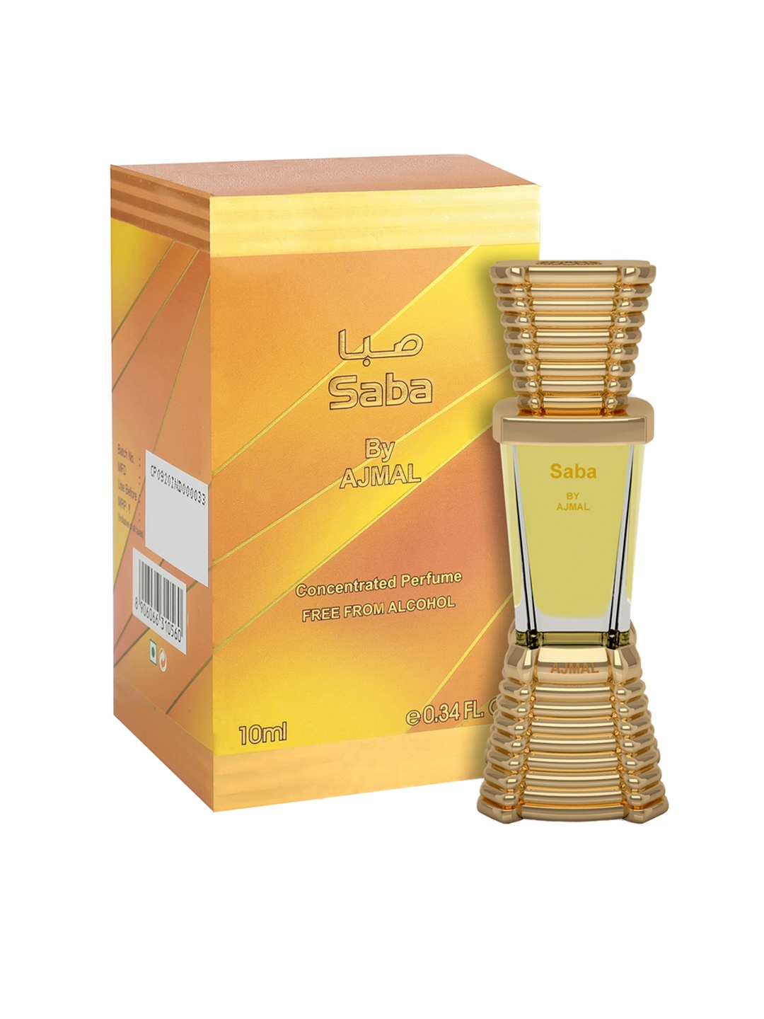 

Ajmal Saba Concentrated Perfume Oil 10ml Attar, Gold