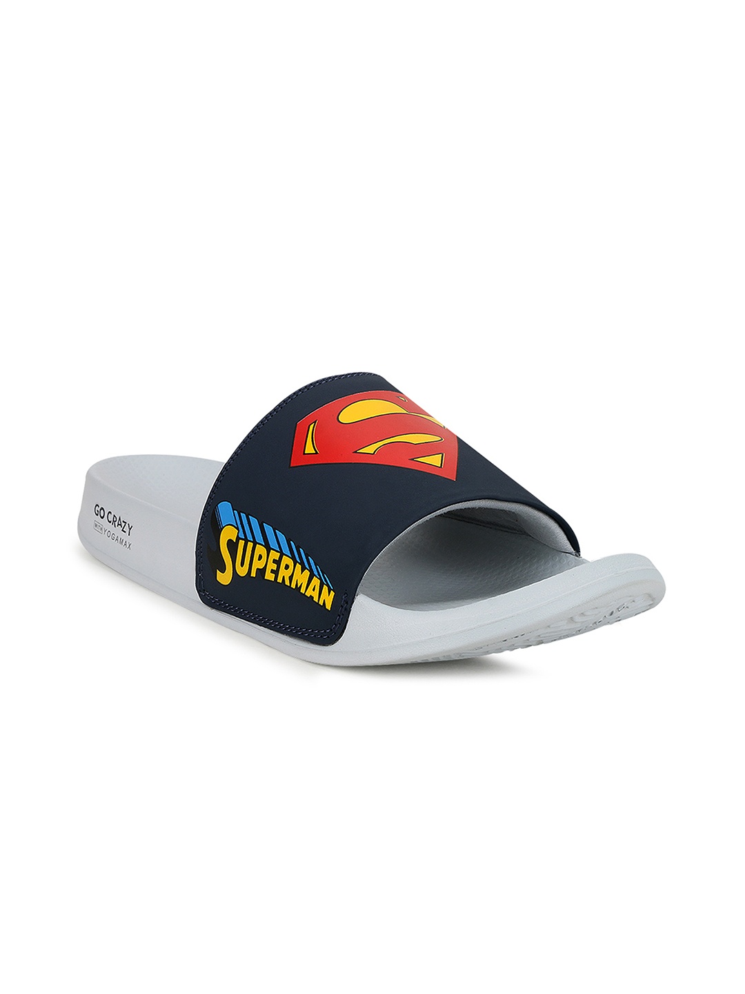 

Campus Men Navy Blue & Grey Printed Sliders
