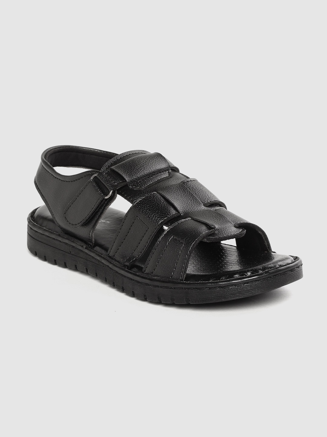 

Roadster Men Black Solid Fisherman Sandals