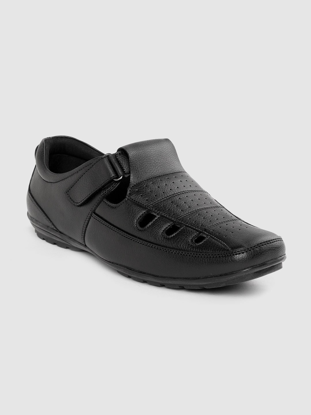 

Roadster Men Black Solid Shoe-Style Sandals