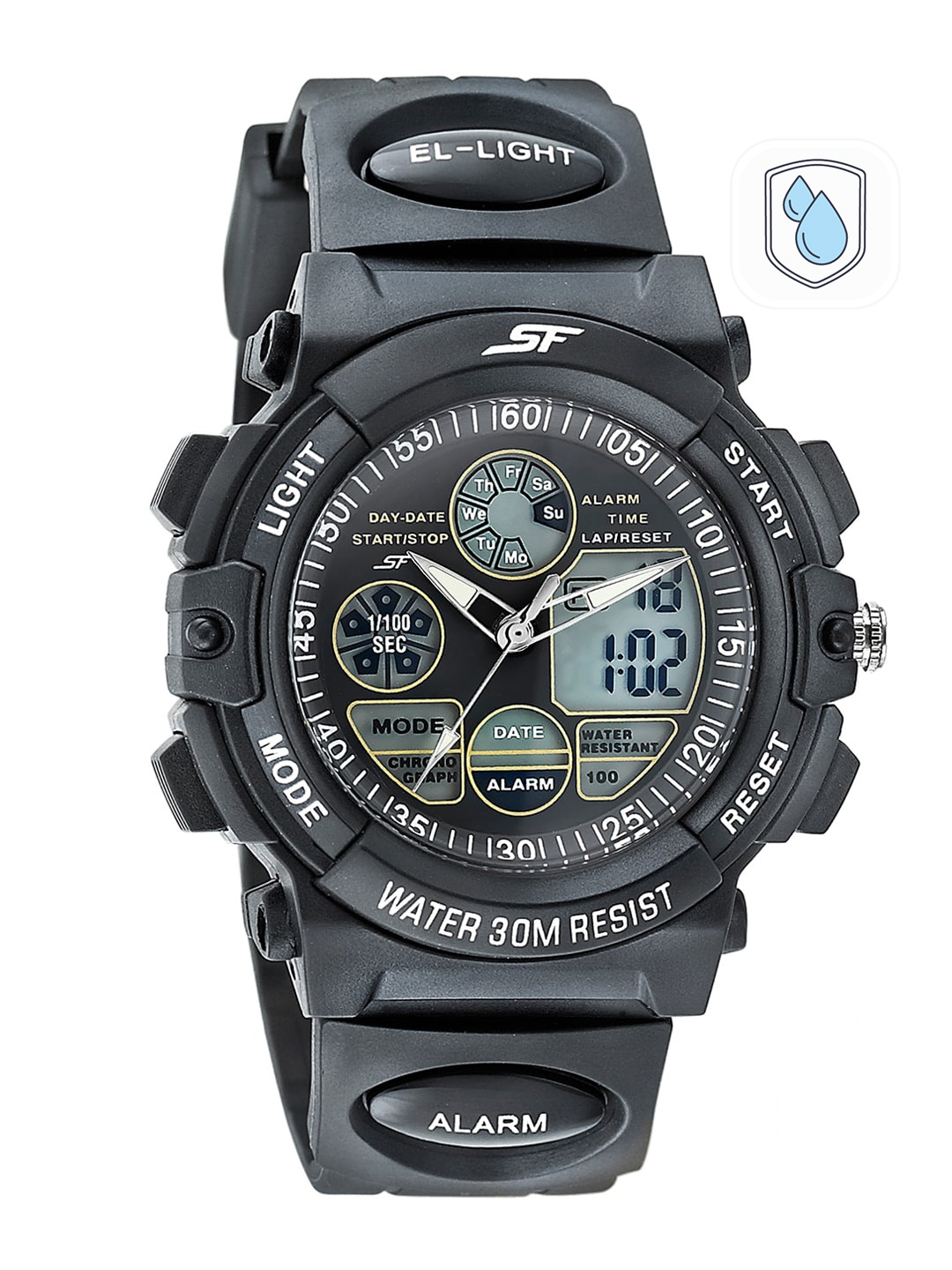 

Sonata Men Grey Analogue and Digital Watch