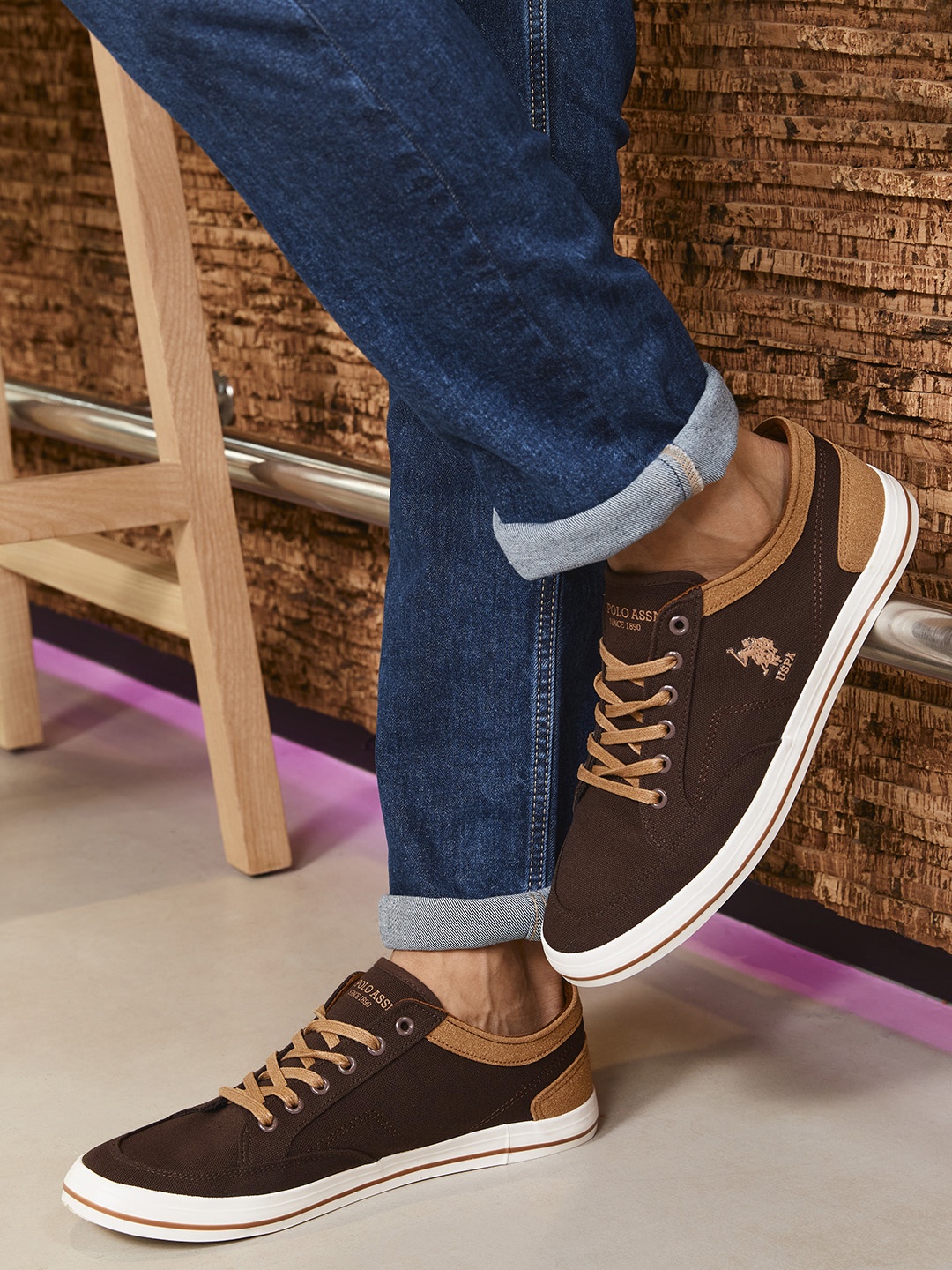 

U.S. Polo Assn. Men Brown Solid Sneakers