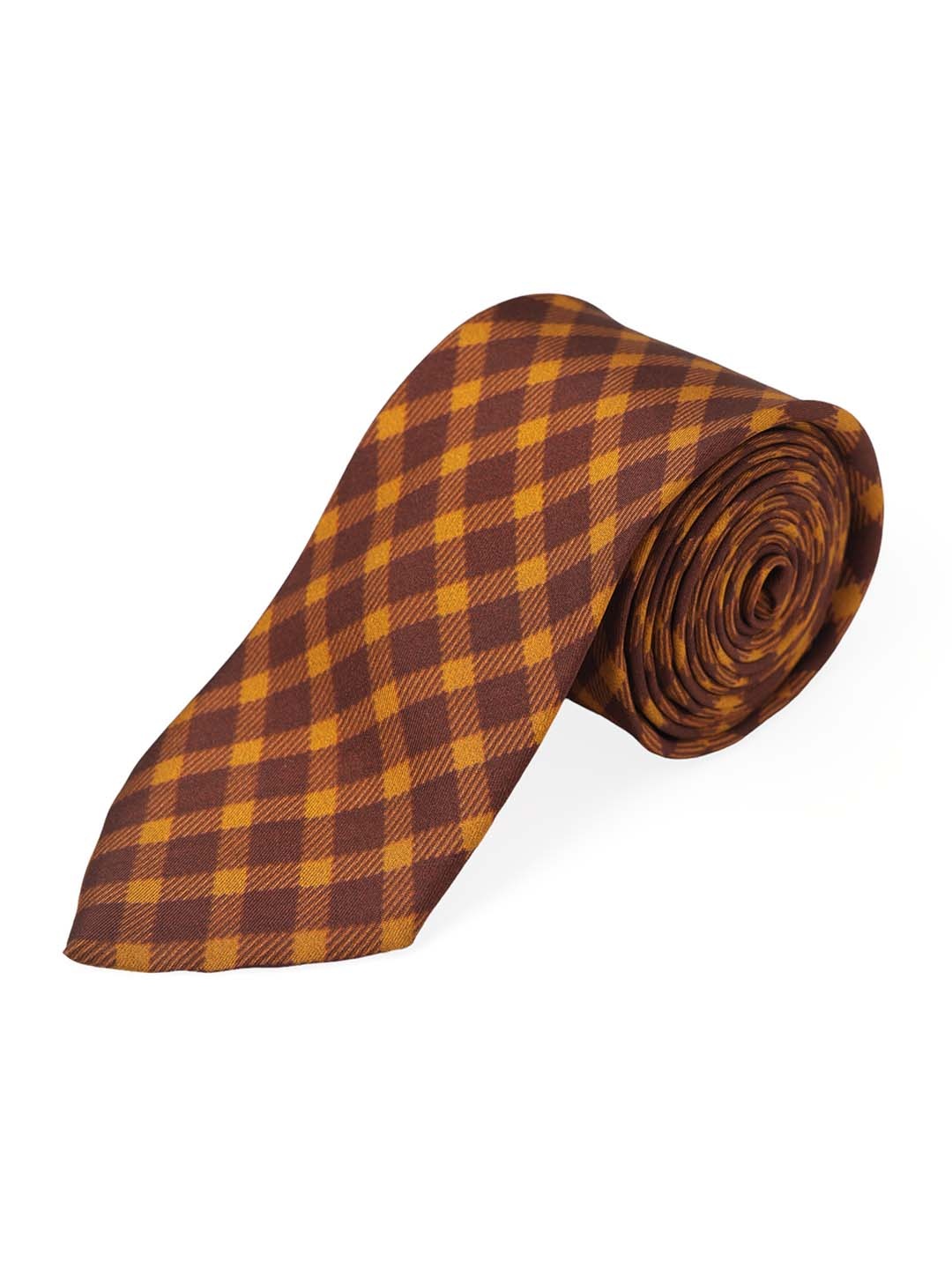 

CHOKORE Men Red & Yellow Checked Broad Tie