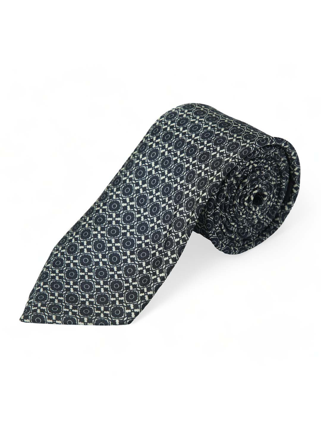 

CHOKORE Men Black & White Printed Broad Tie