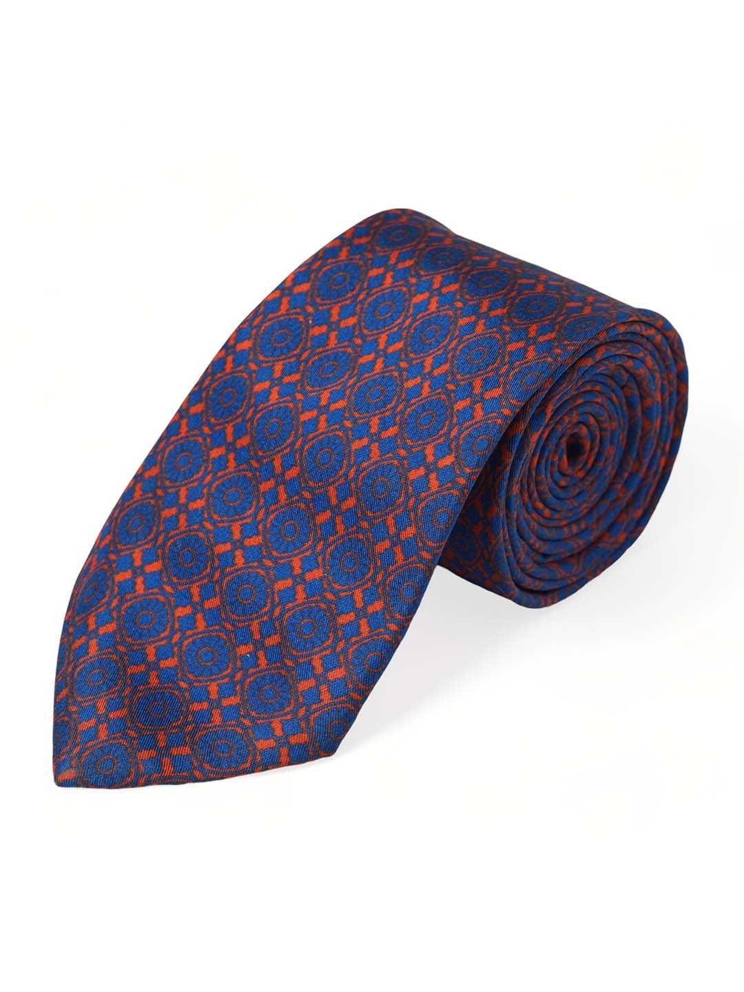 

CHOKORE Men Red & Navy Blue Printed Broad Tie