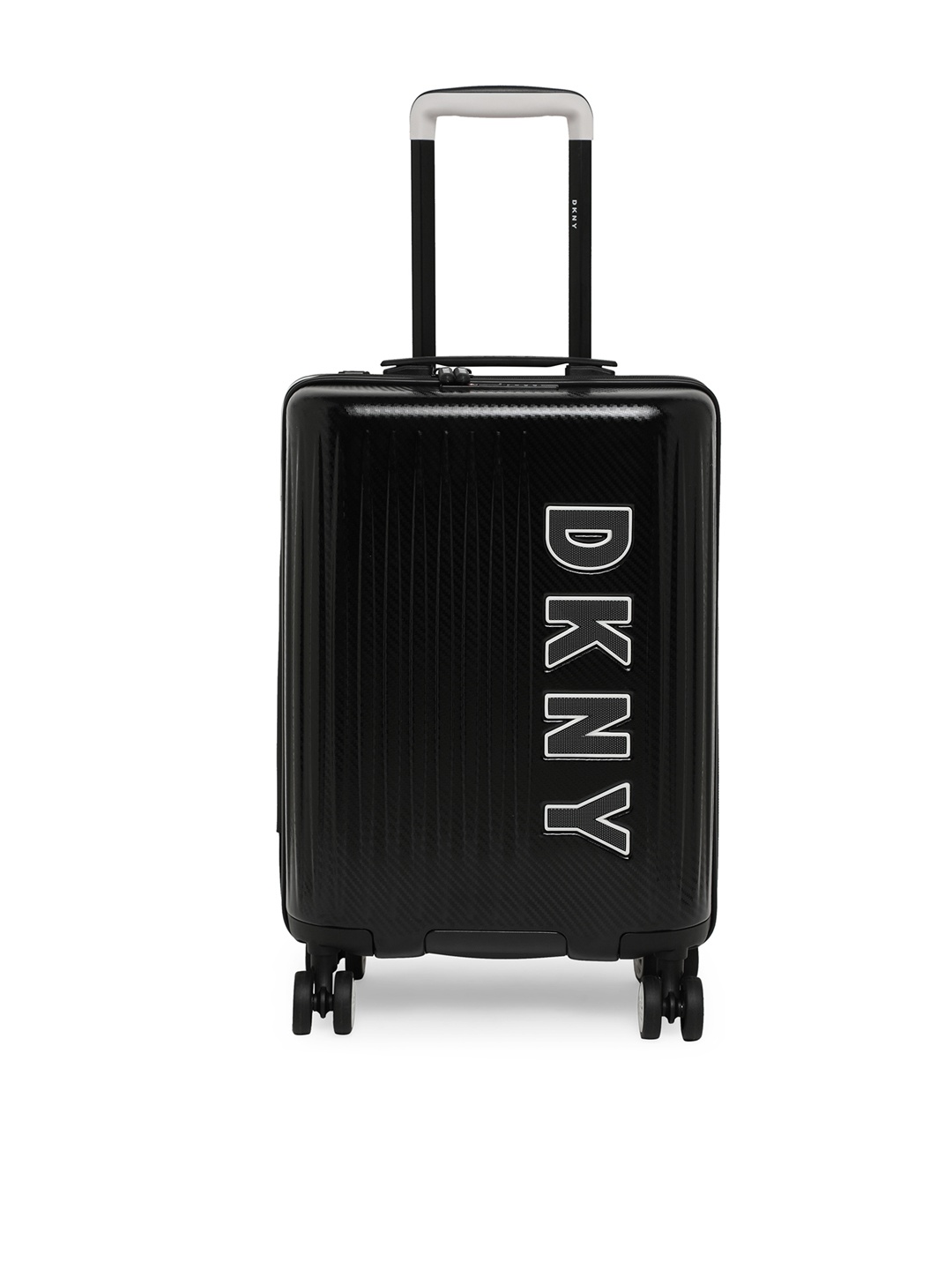 

DKNY Black Textured BLAZE HS Hard-Sided Cabin Trolley Suitcase