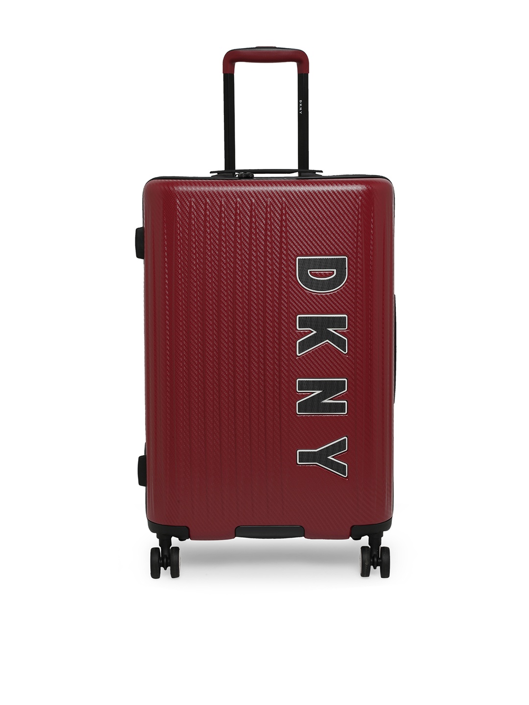 

DKNY Red Textured BLAZE HS Hard-Sided Medium Trolley Suitcase